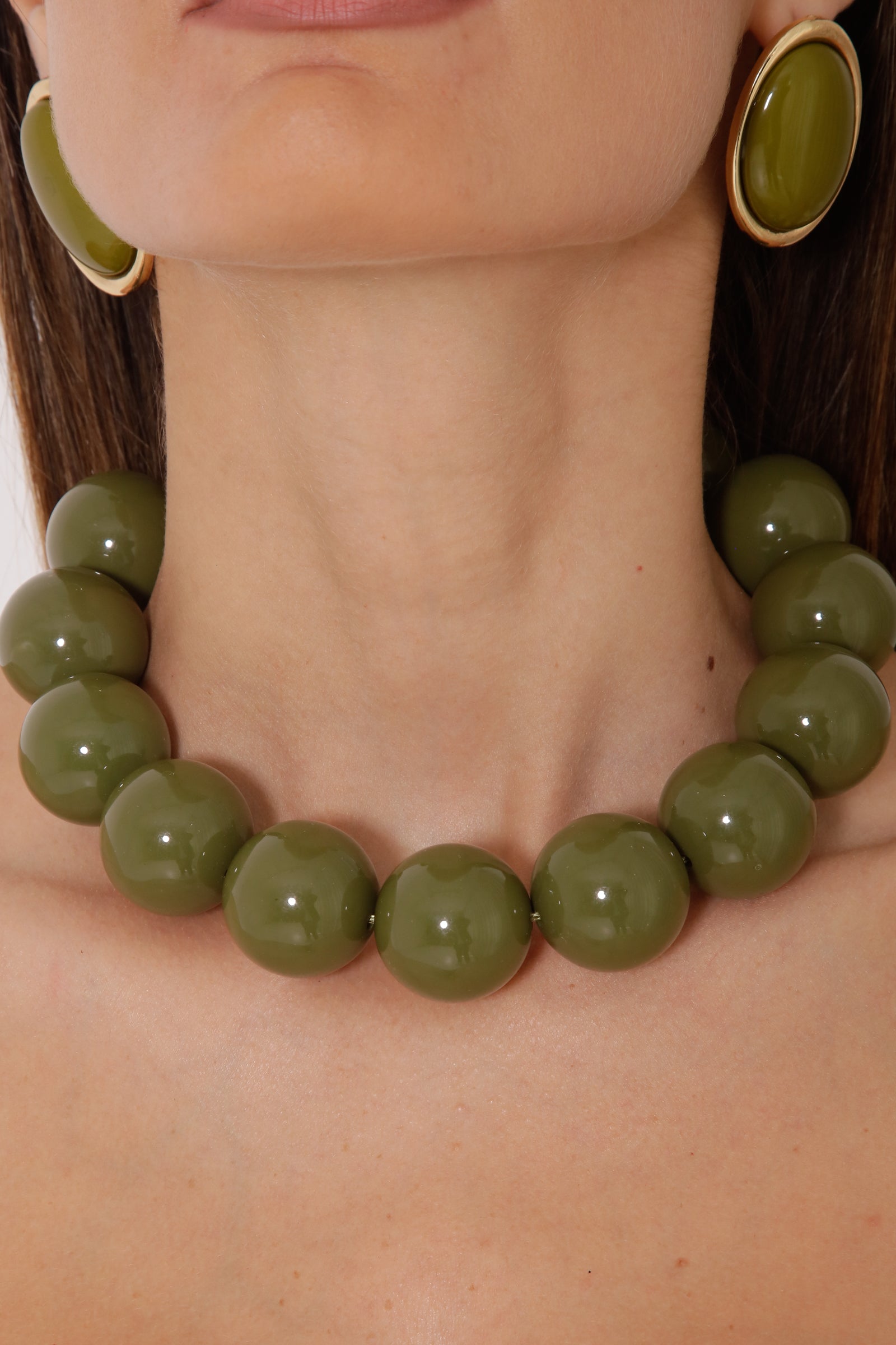 Girocollo Sfere Verde Militare