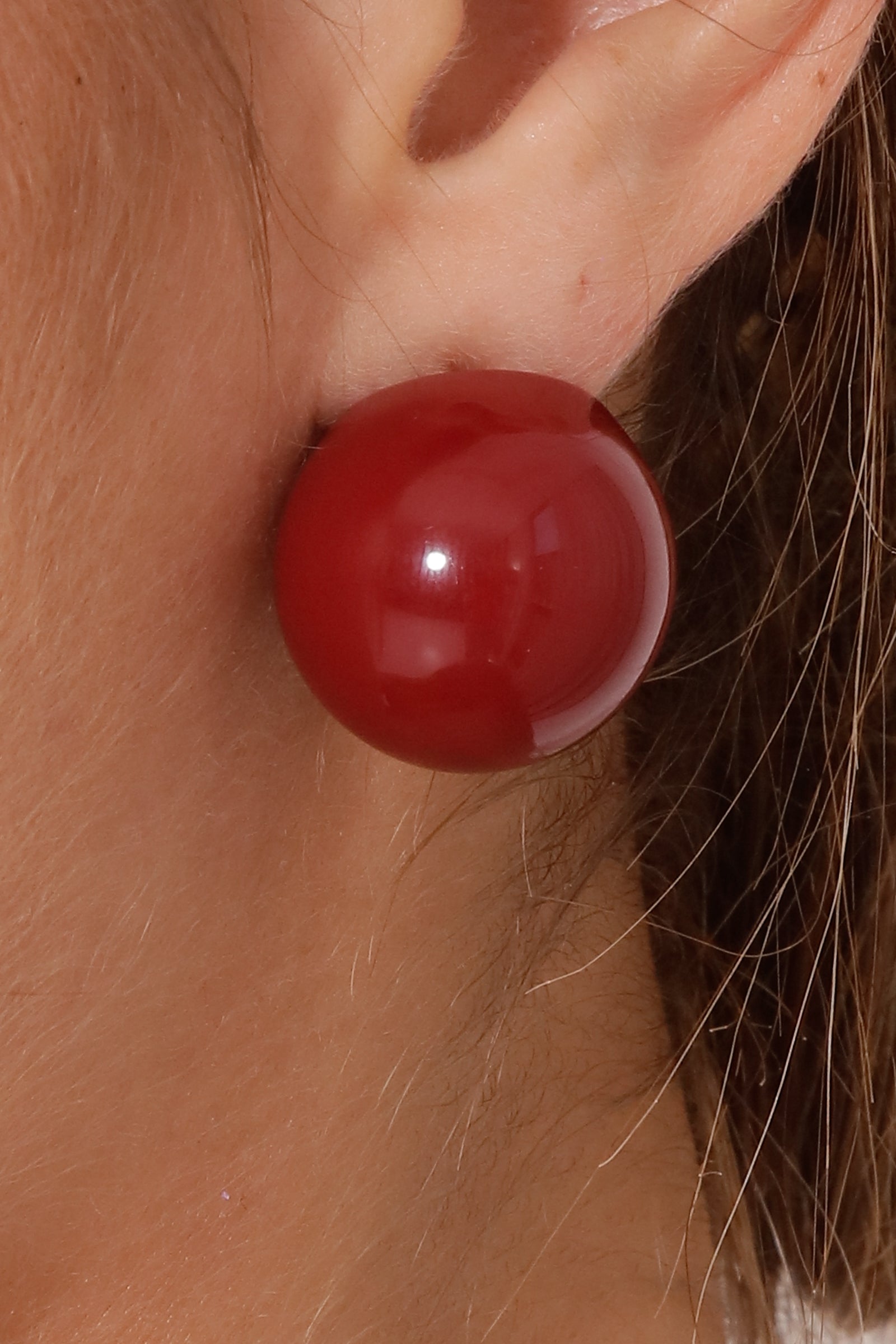Orecchini Perle Rosso India