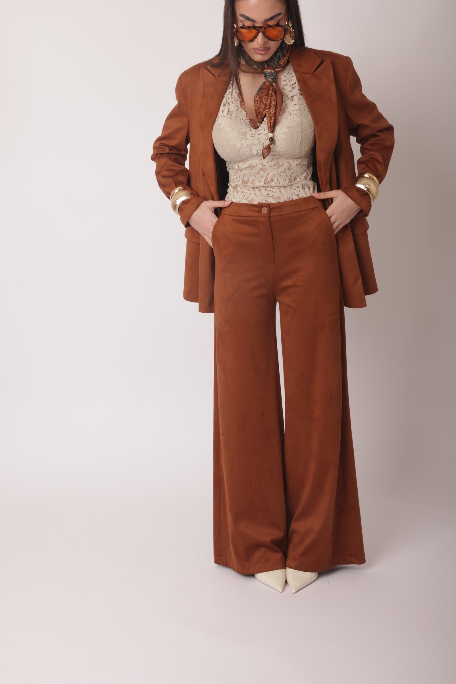 Pantalone Yvonne Tabacco