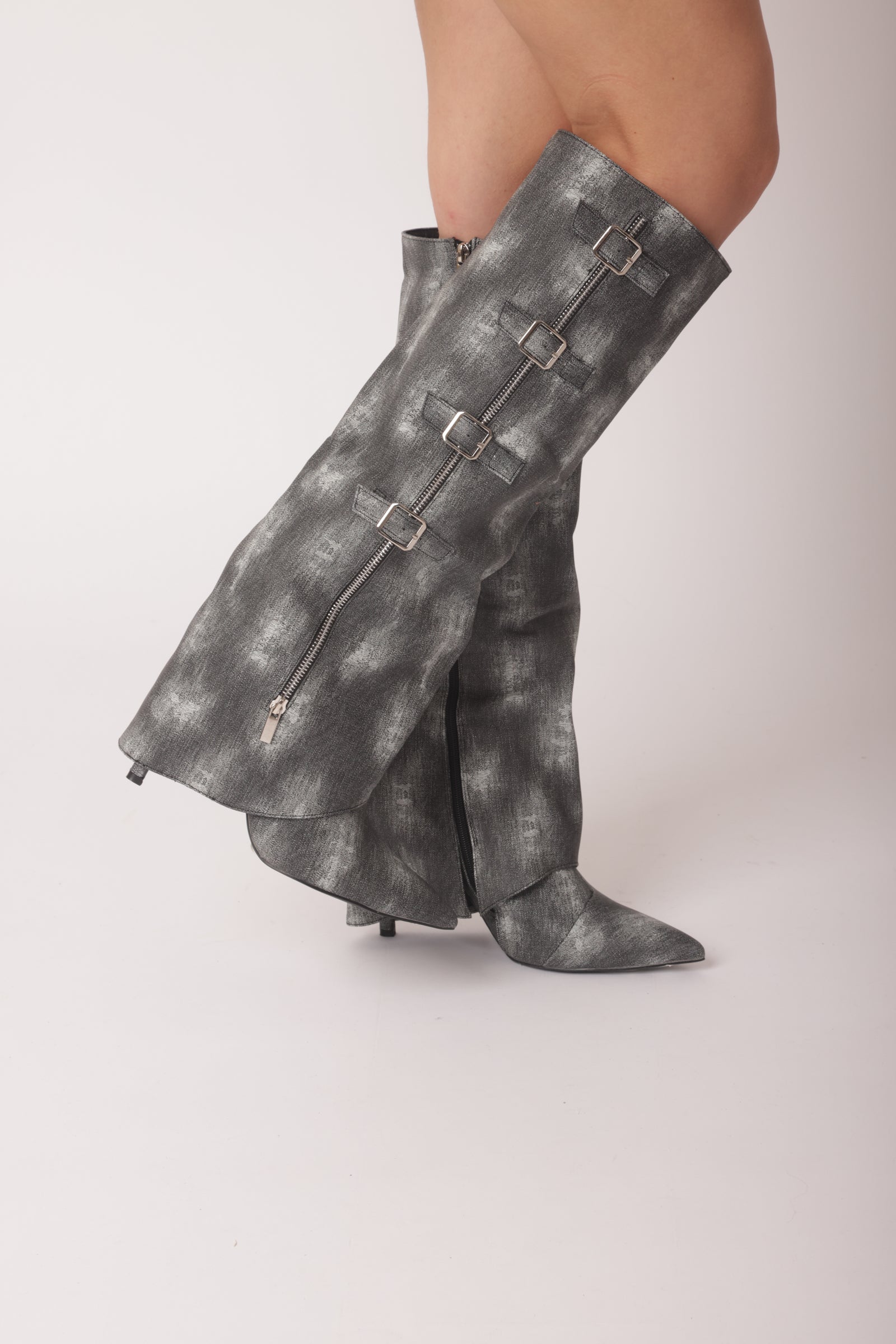 Stivale Denim Grigio