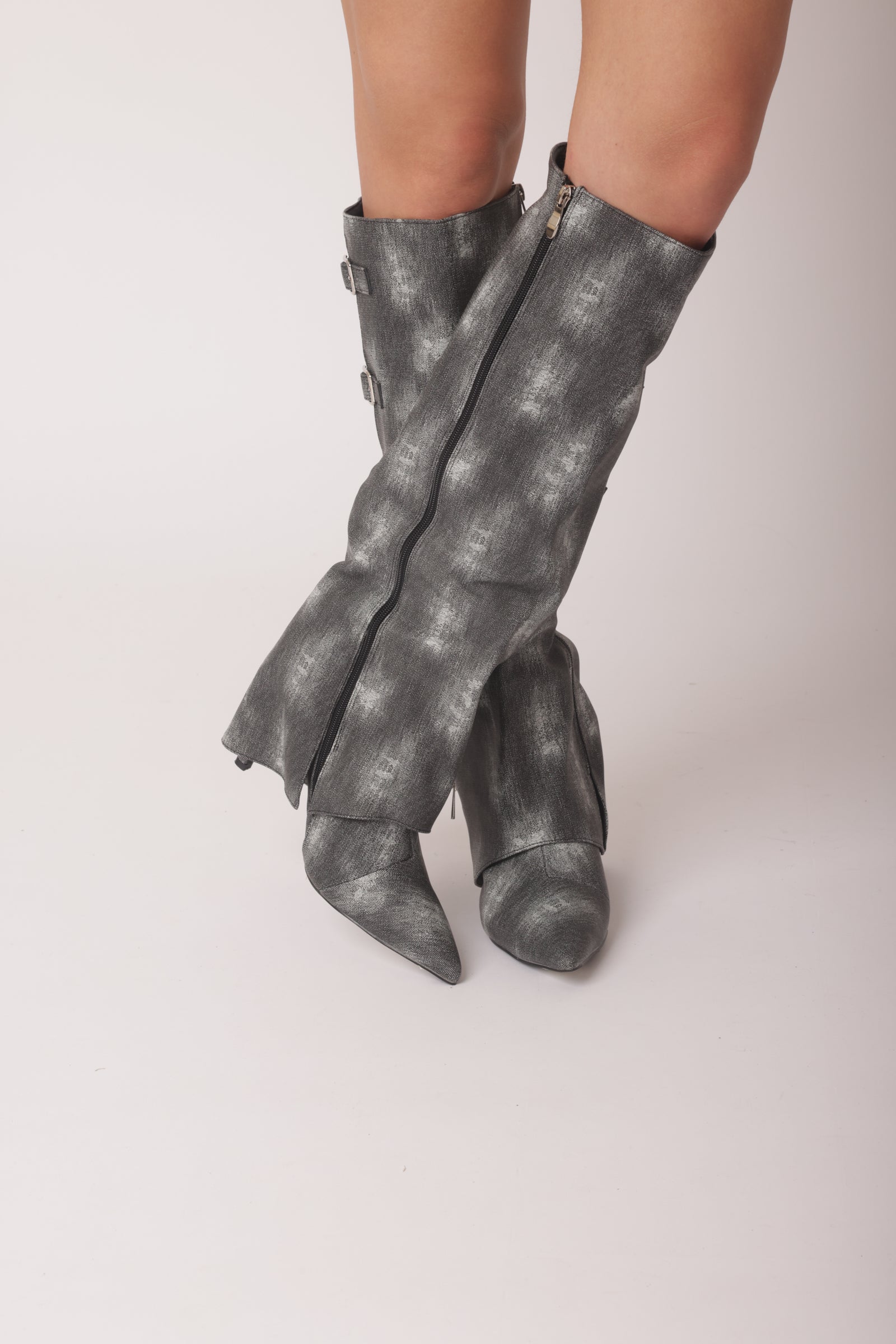Stivale Denim Grigio