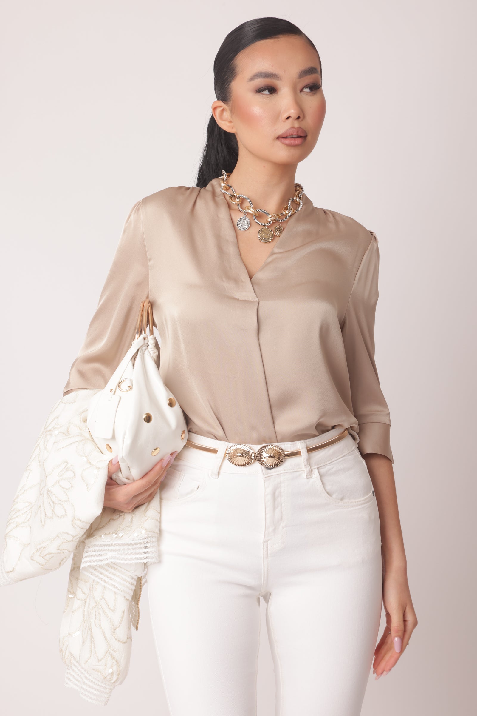 Blusa Camelia Champagne
