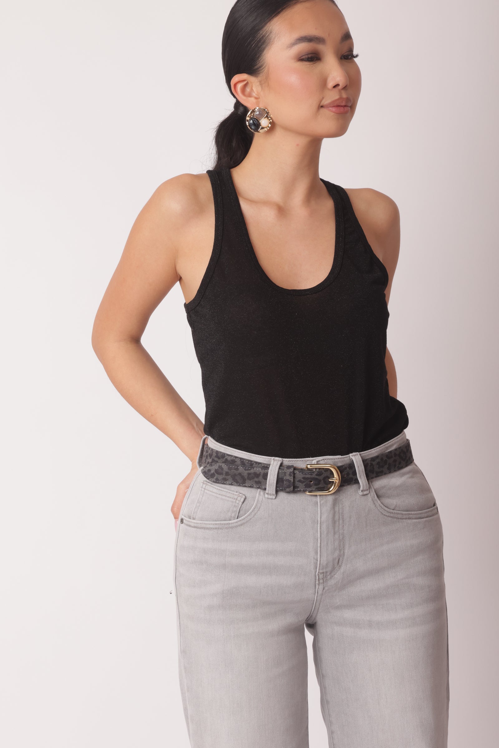Canotta Lurex Nero