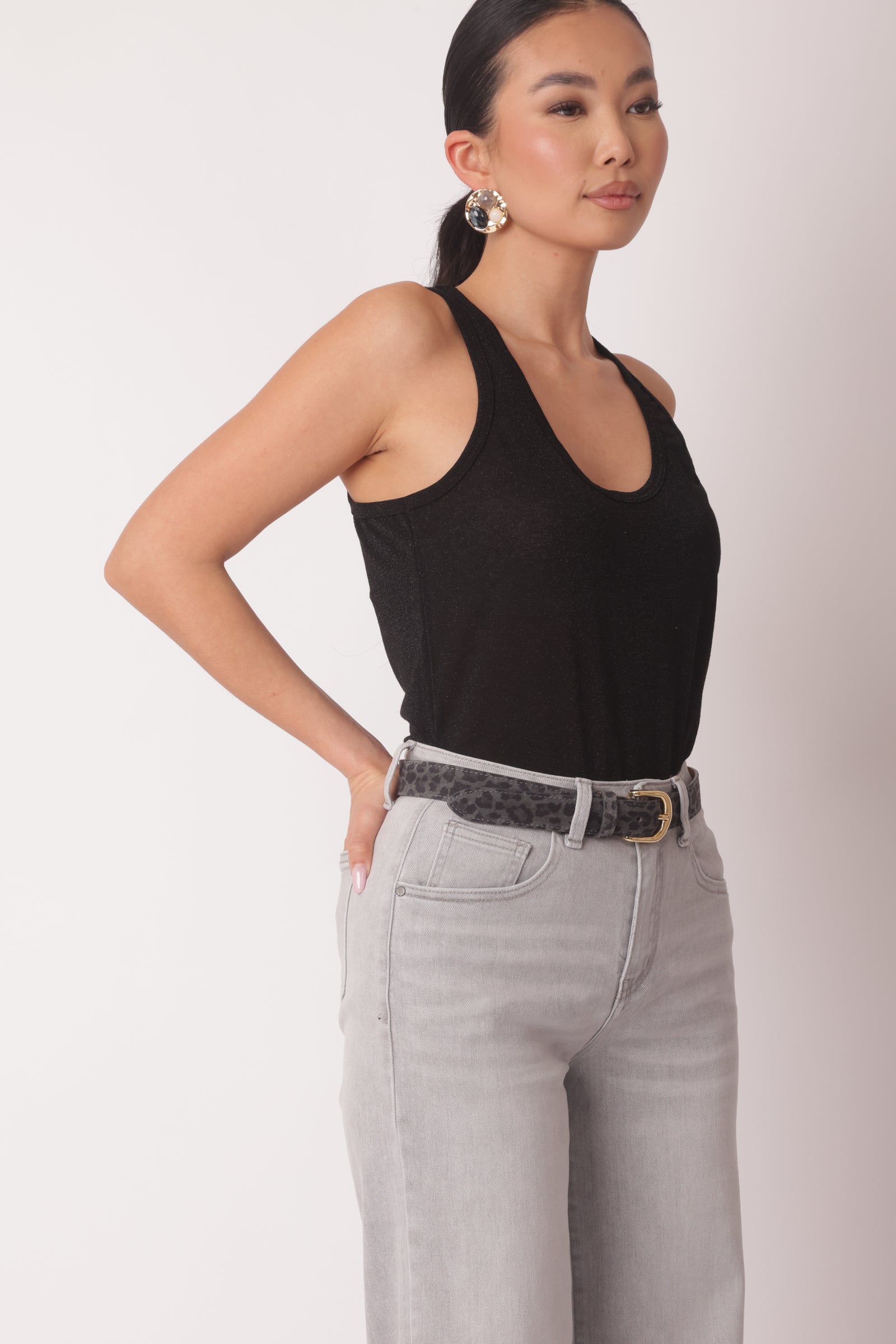 Canotta Lurex Nero
