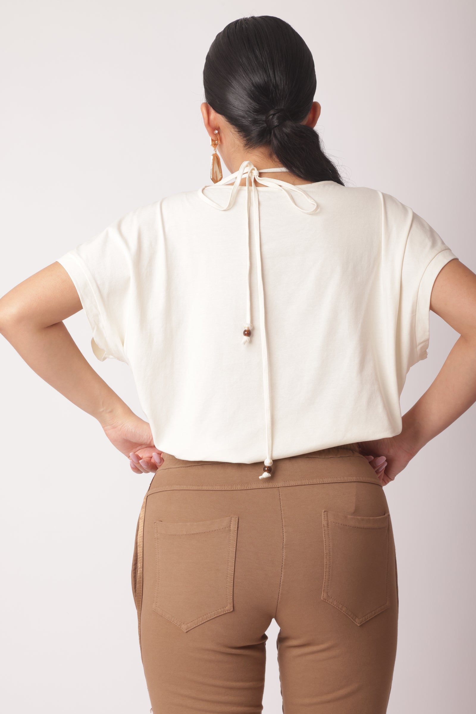 T-Shirt Con Pietra Burro
