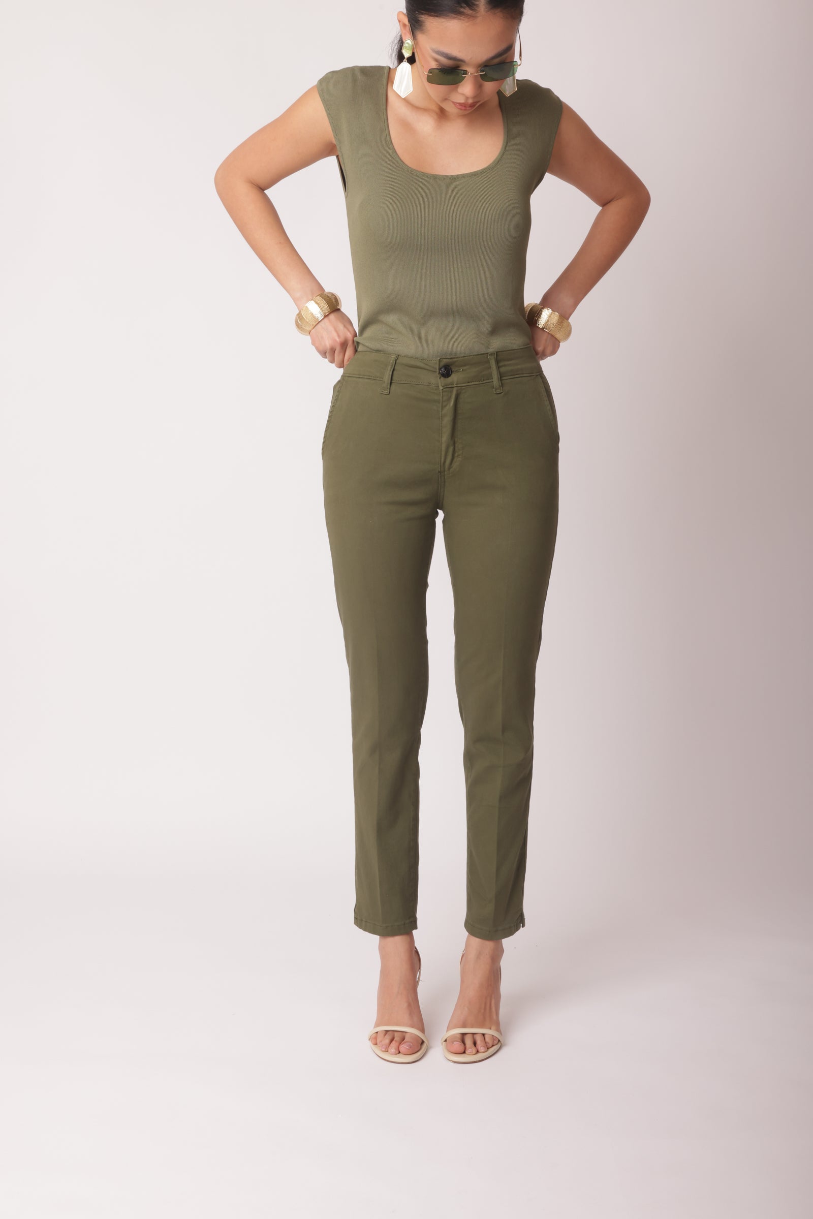 Pantalone Basic Verde Militare