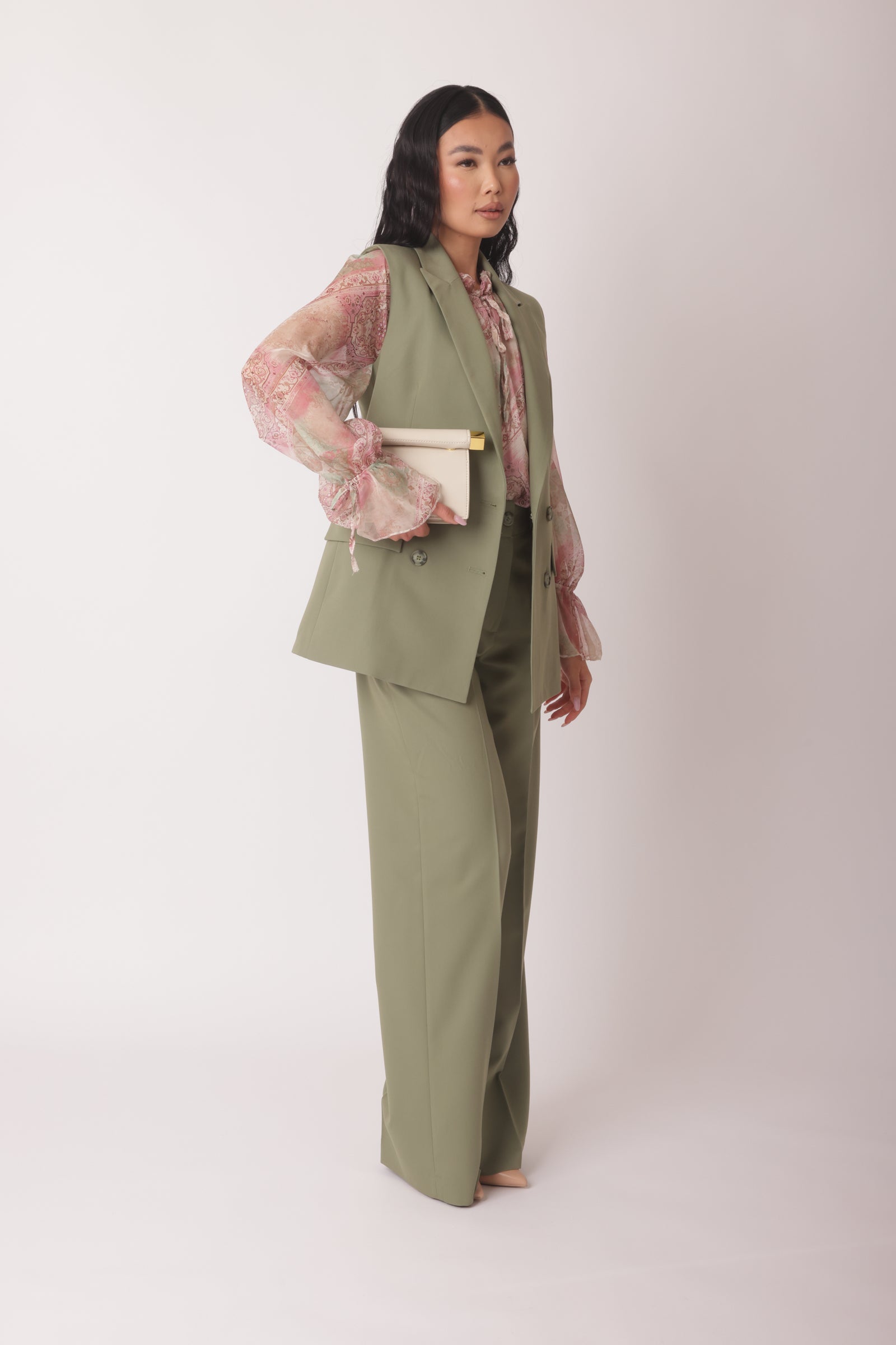 Pantalone Office Verde Salvia