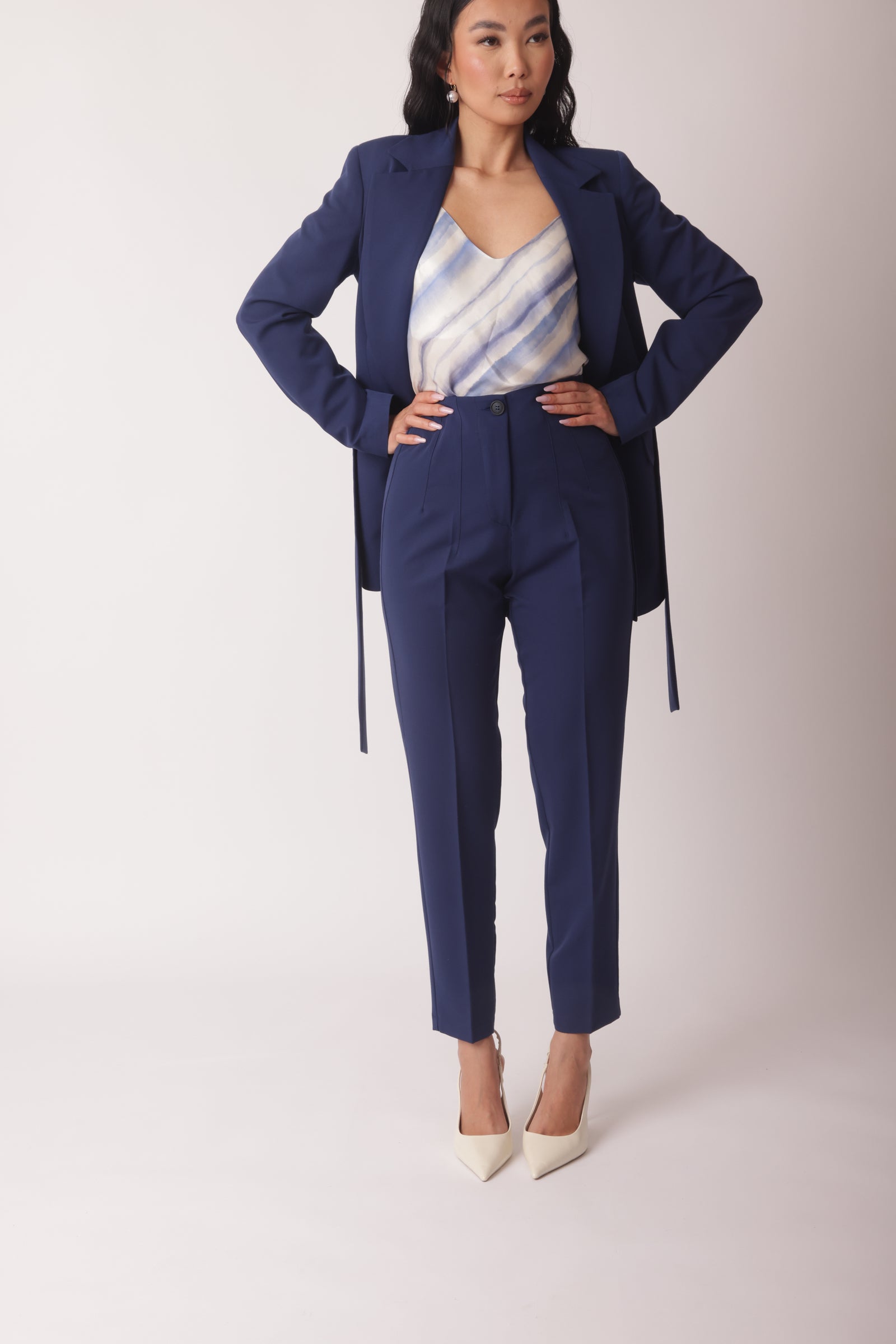 Pantalone Office Capri Blu