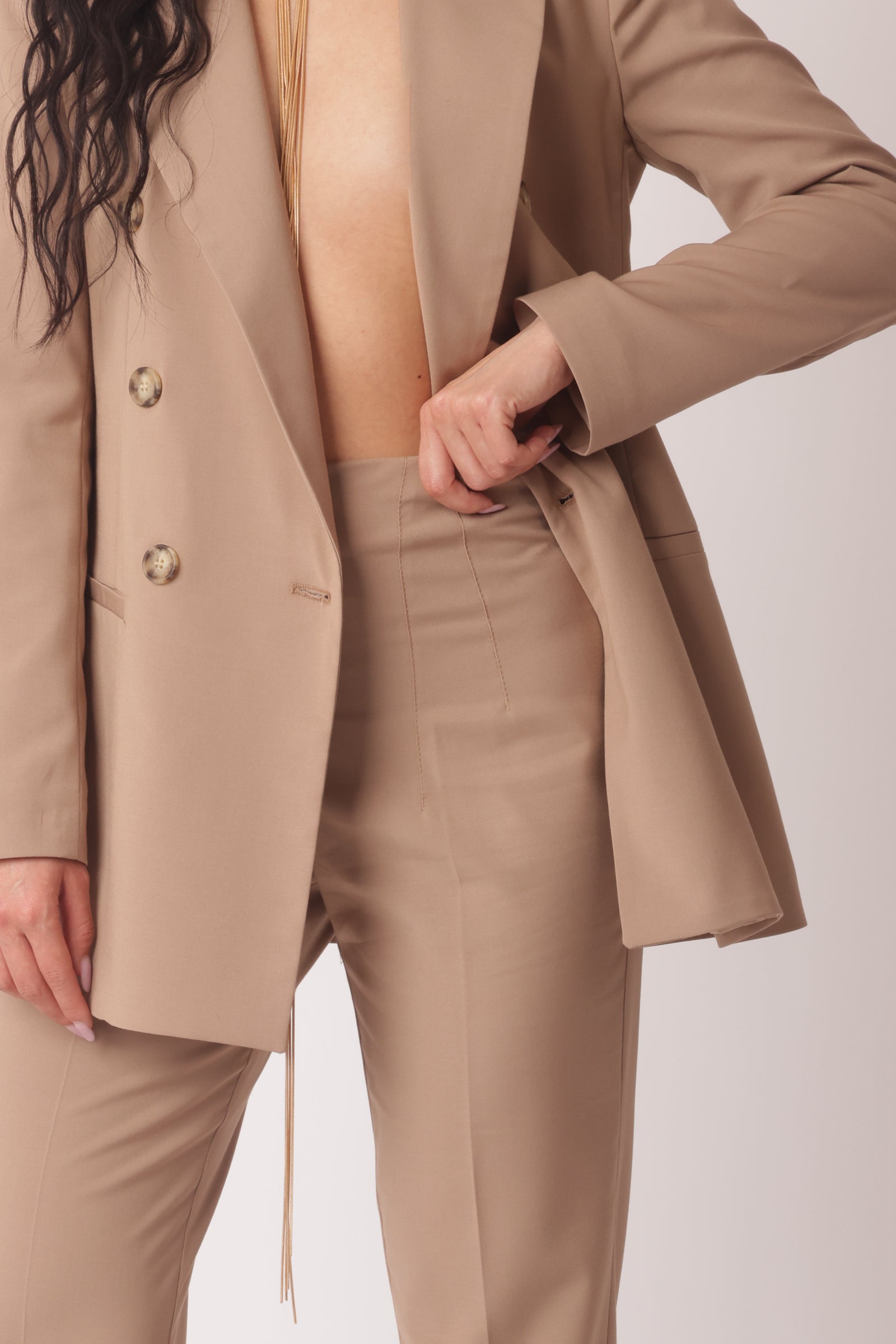 Pantalone Office Capri Cammello