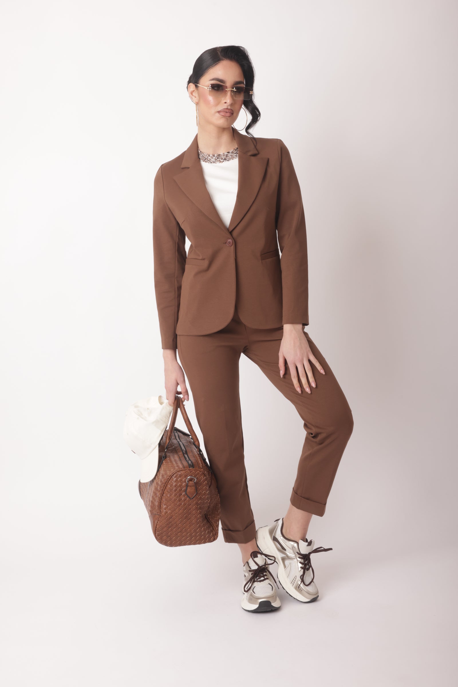 Pantalone Punto Milano Capri-Sporty Cacao