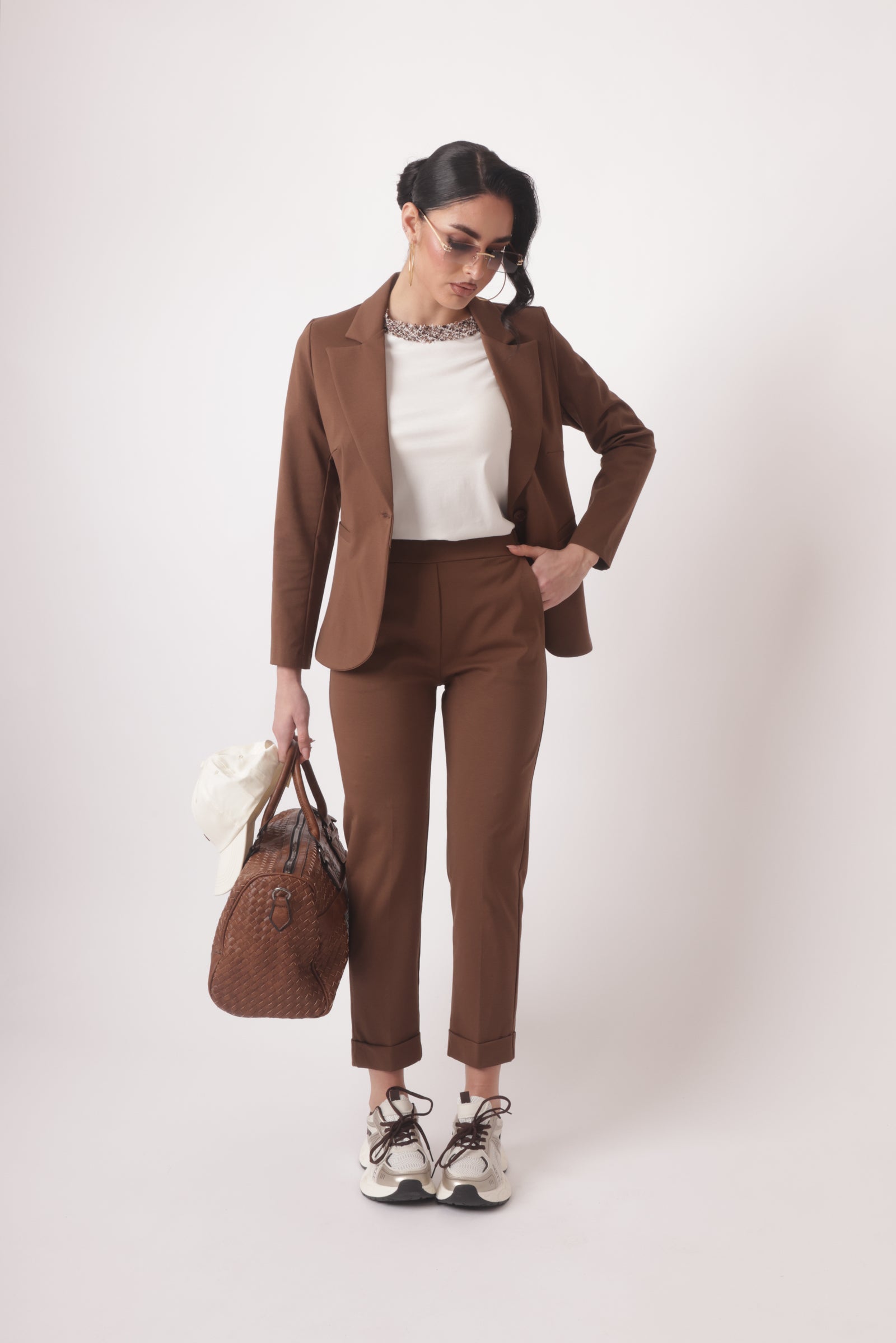 Pantalone Punto Milano Capri-Sporty Cacao
