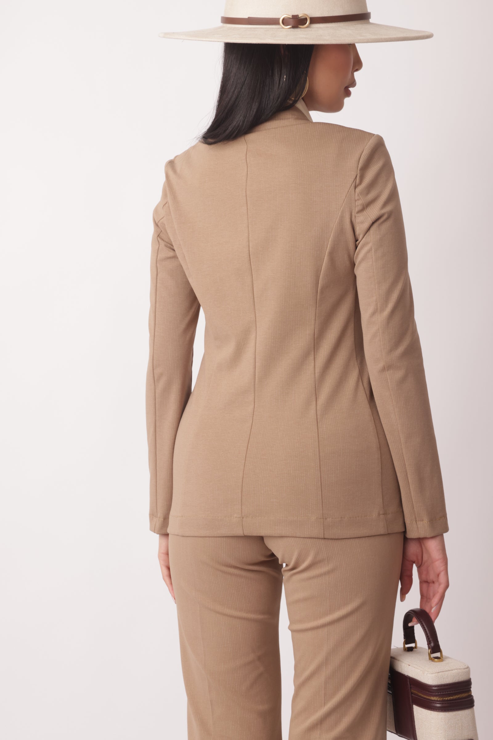 Giacca Gessata Vittoria Beige