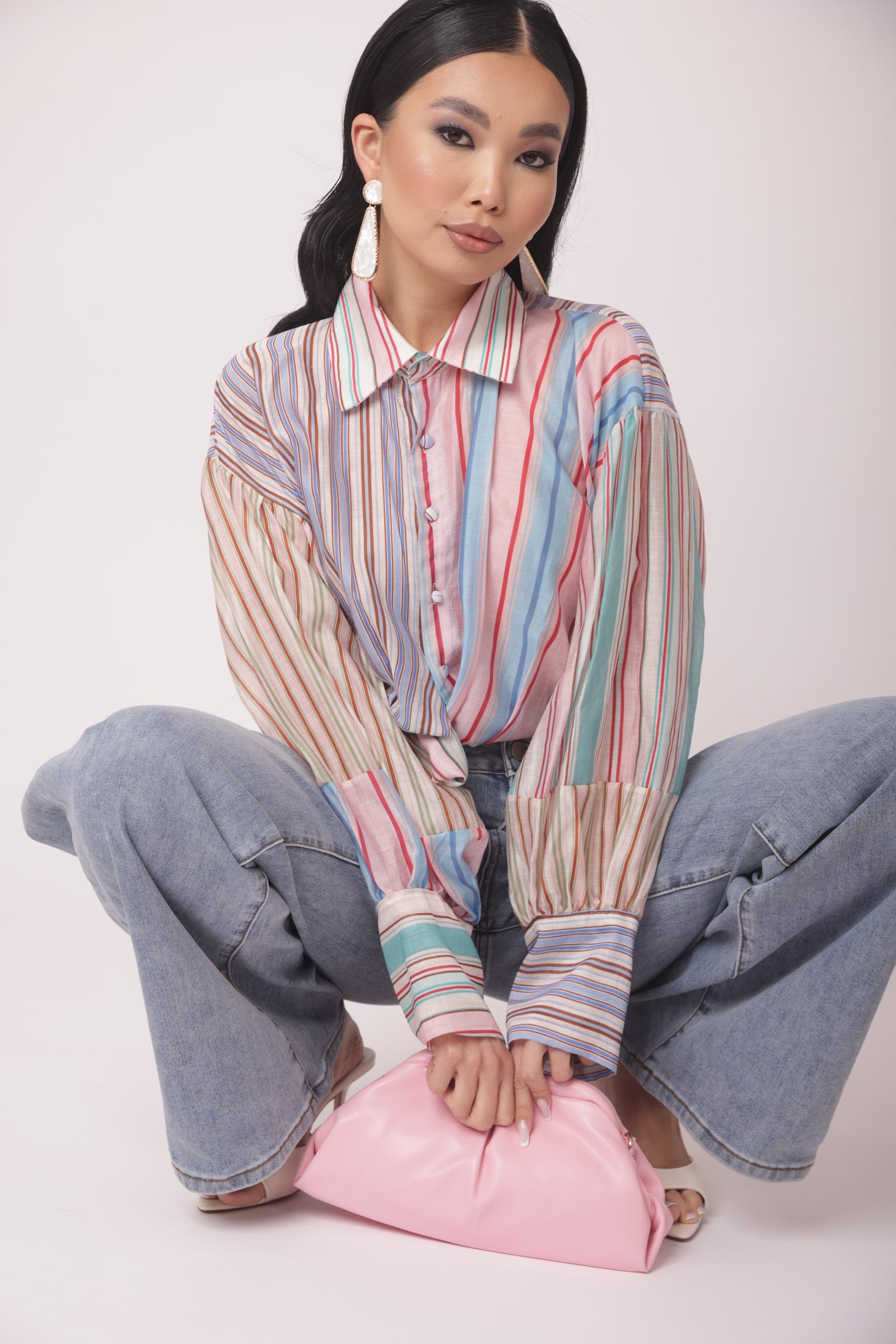 Camicia Rigata Multicolore