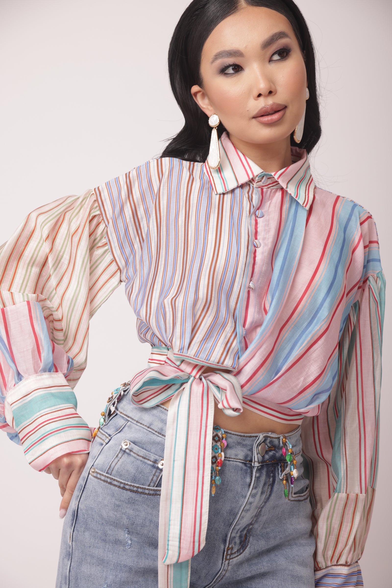 Camicia Rigata Multicolore