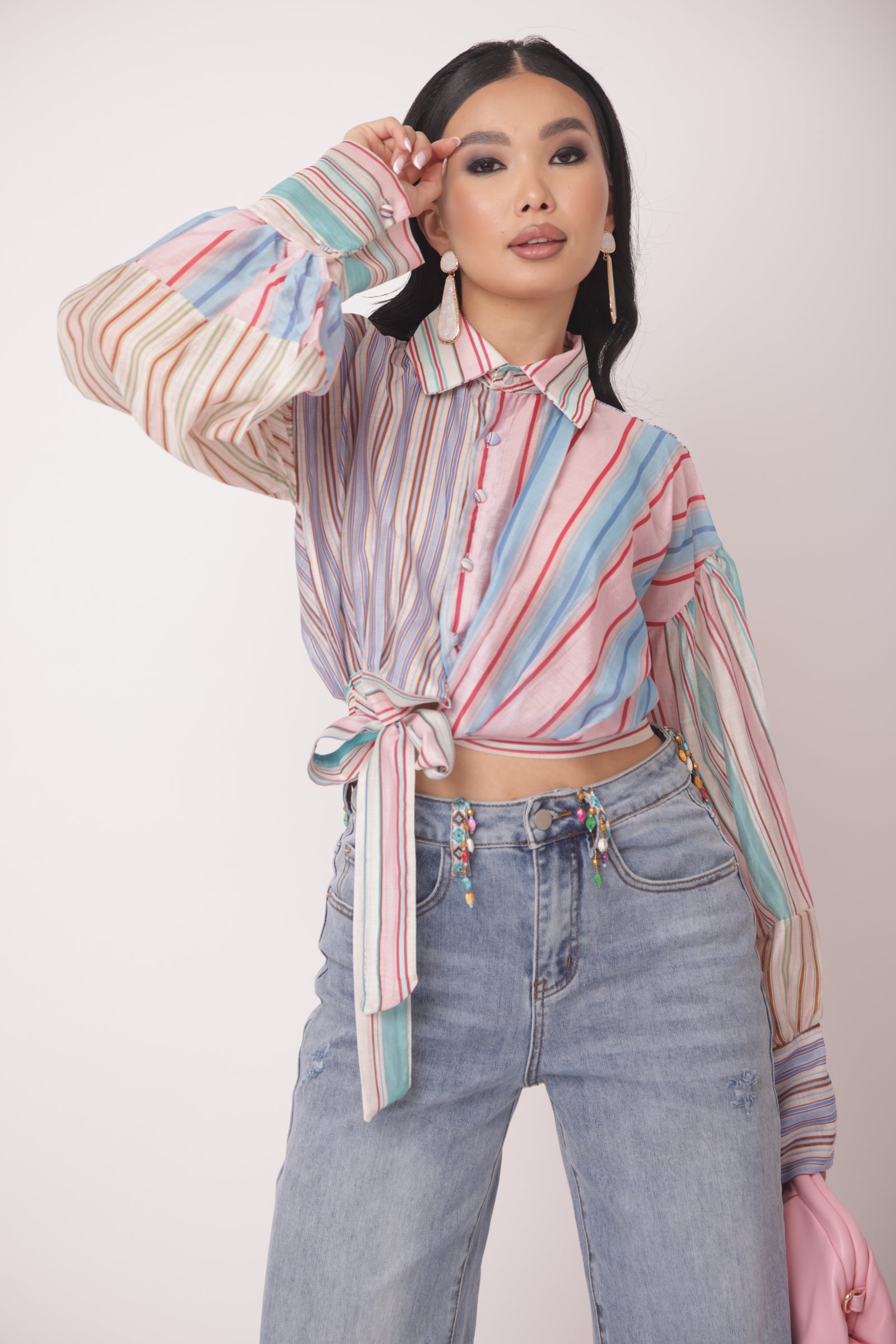 Camicia Rigata Multicolore