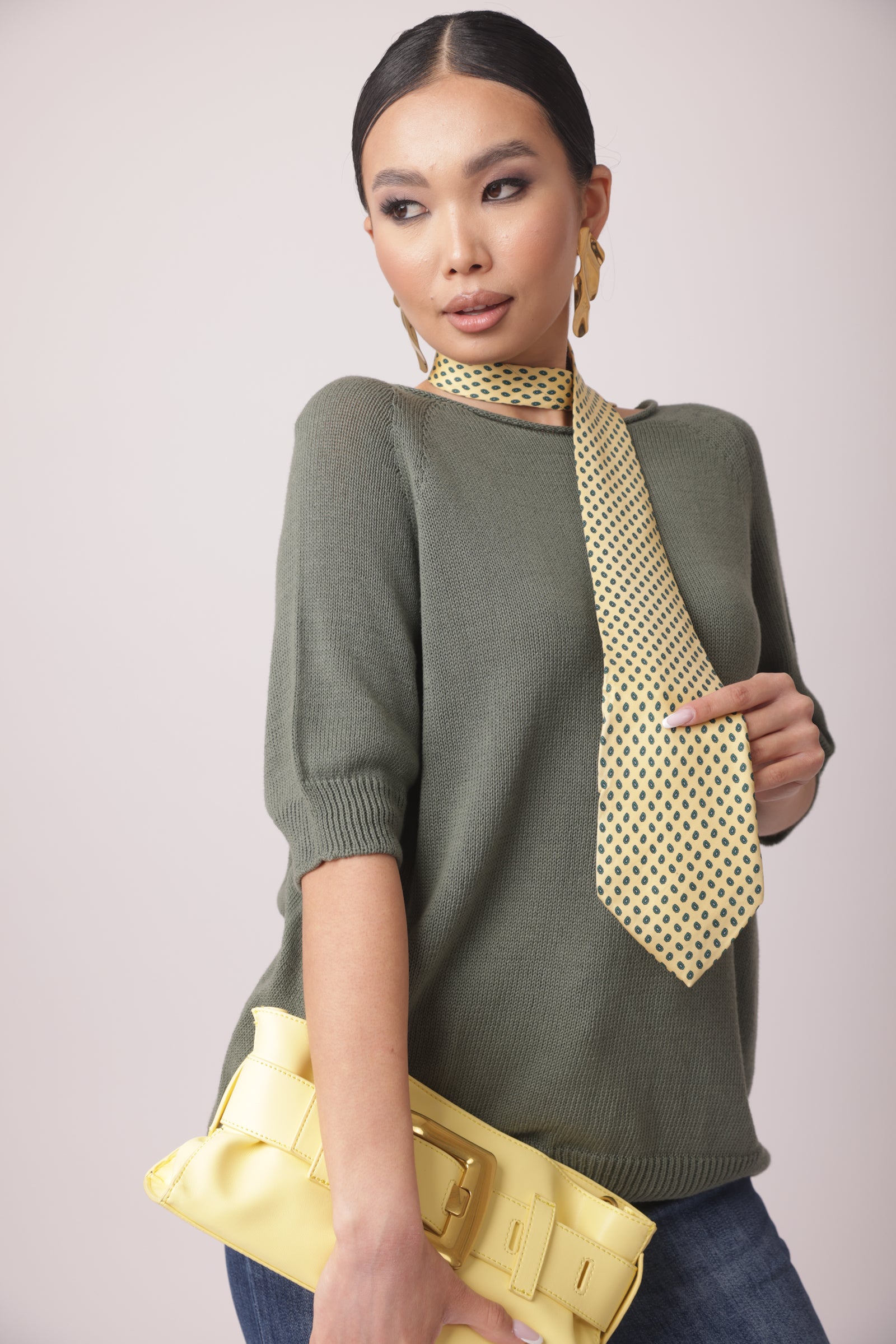 Maglia Cotton Verde militare|Colore:Verde militare