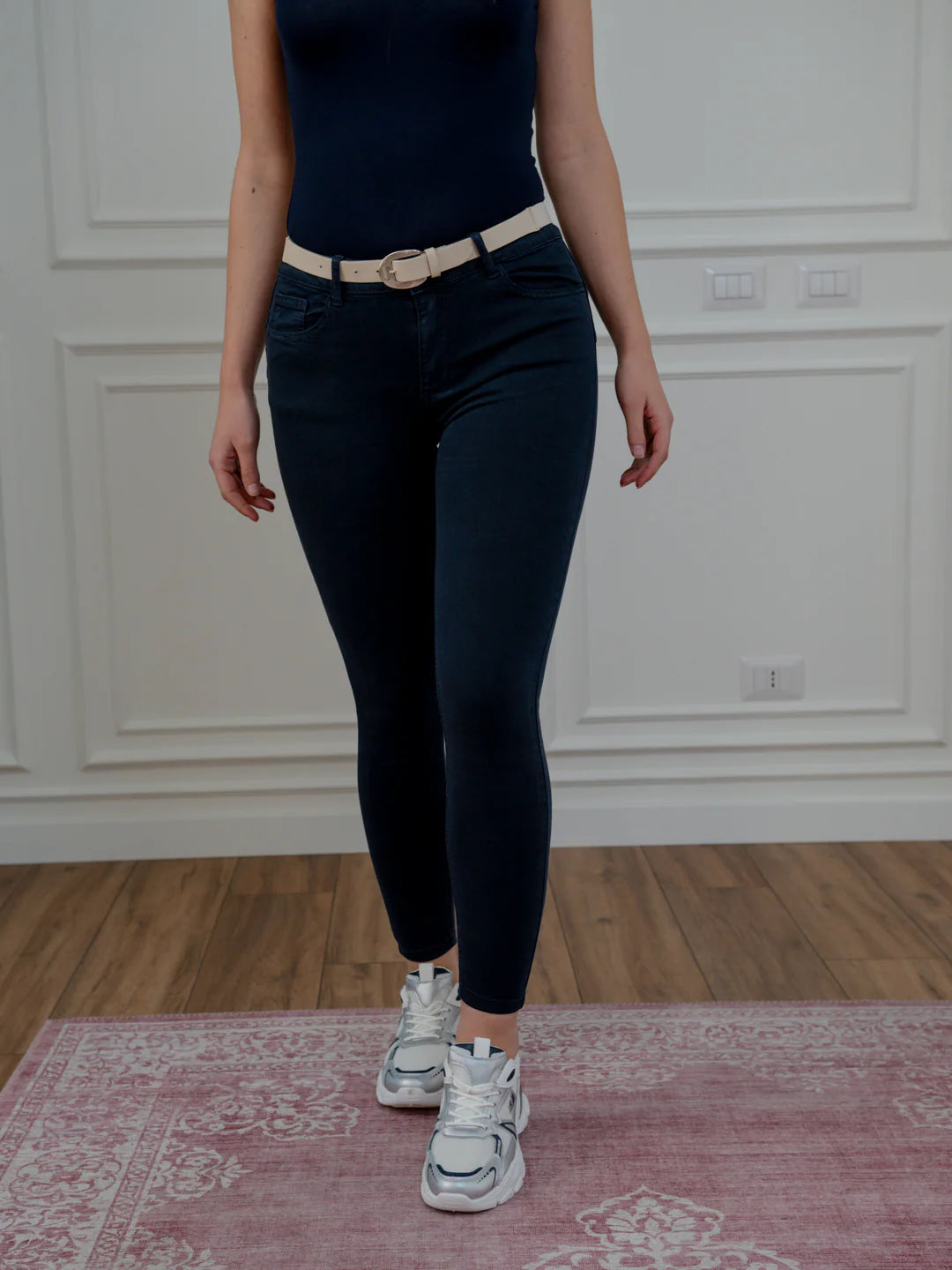 Pantalone Slim Blu|Colore:Blu