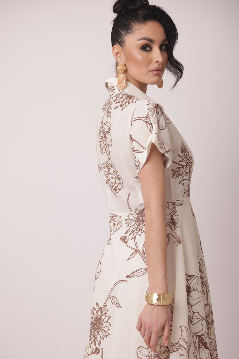 Abito Sun Flower gesso|Colore:Gesso