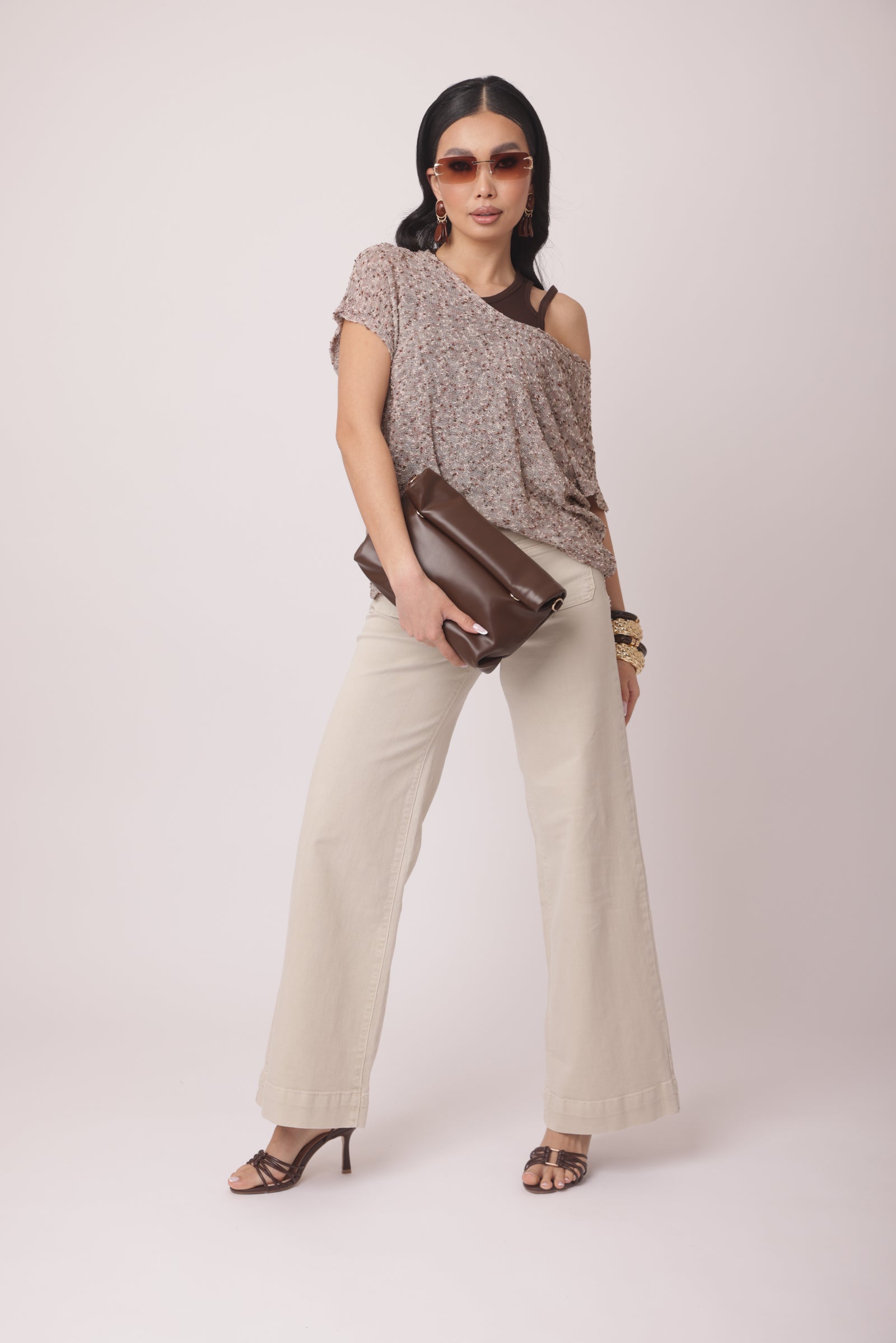 Pantalone Con Tasche Beige chiaro|Colore:Beige chiaro