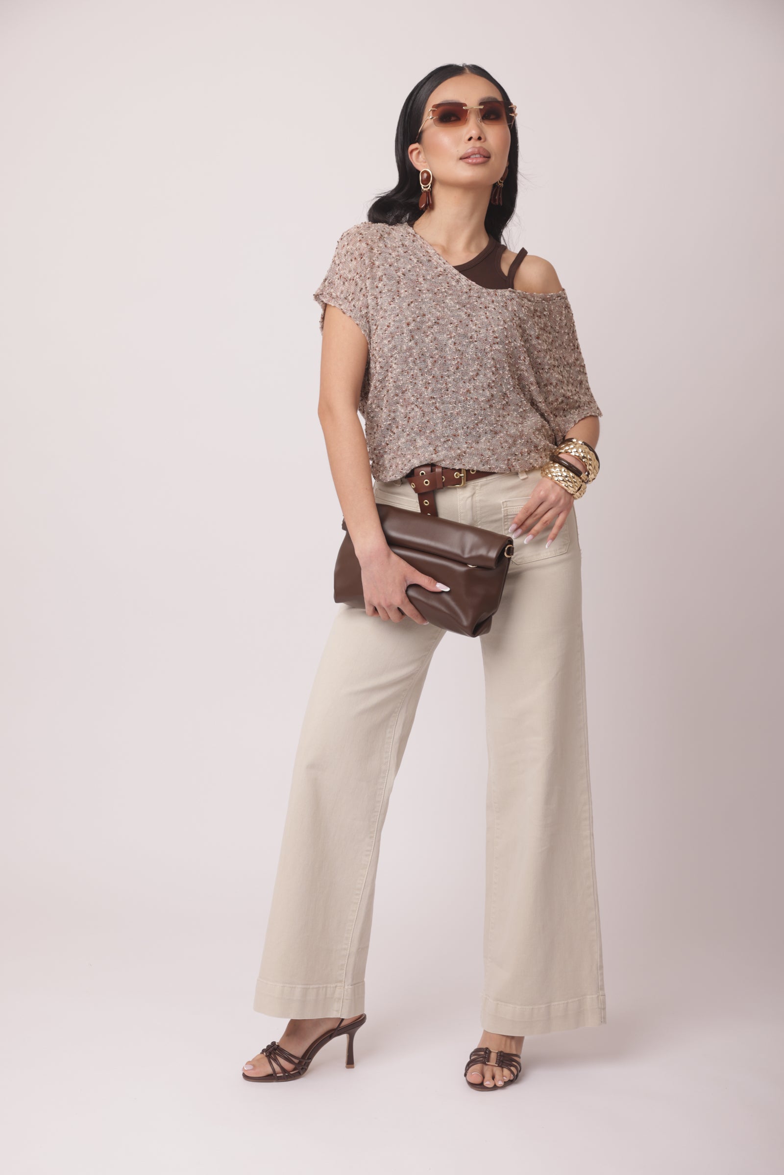 Pantalone Con Tasche Beige chiaro|Colore:Beige chiaro