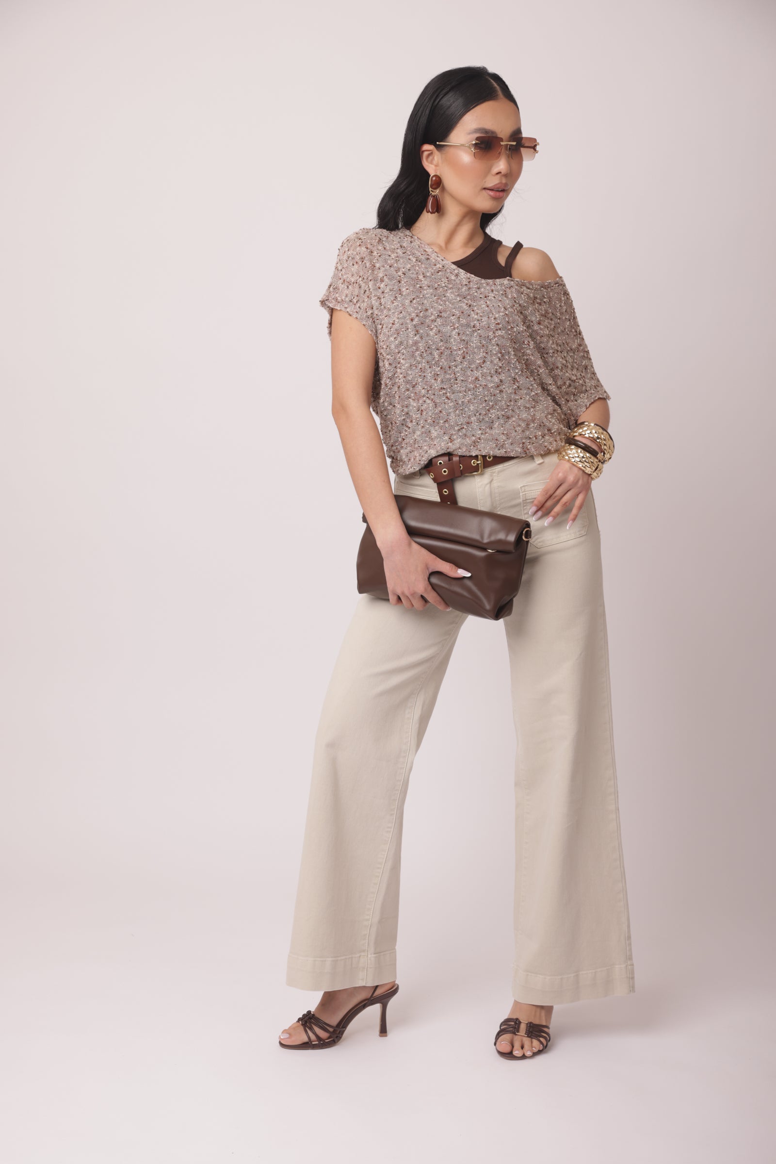 Pantalone Con Tasche Beige chiaro|Colore:Beige chiaro