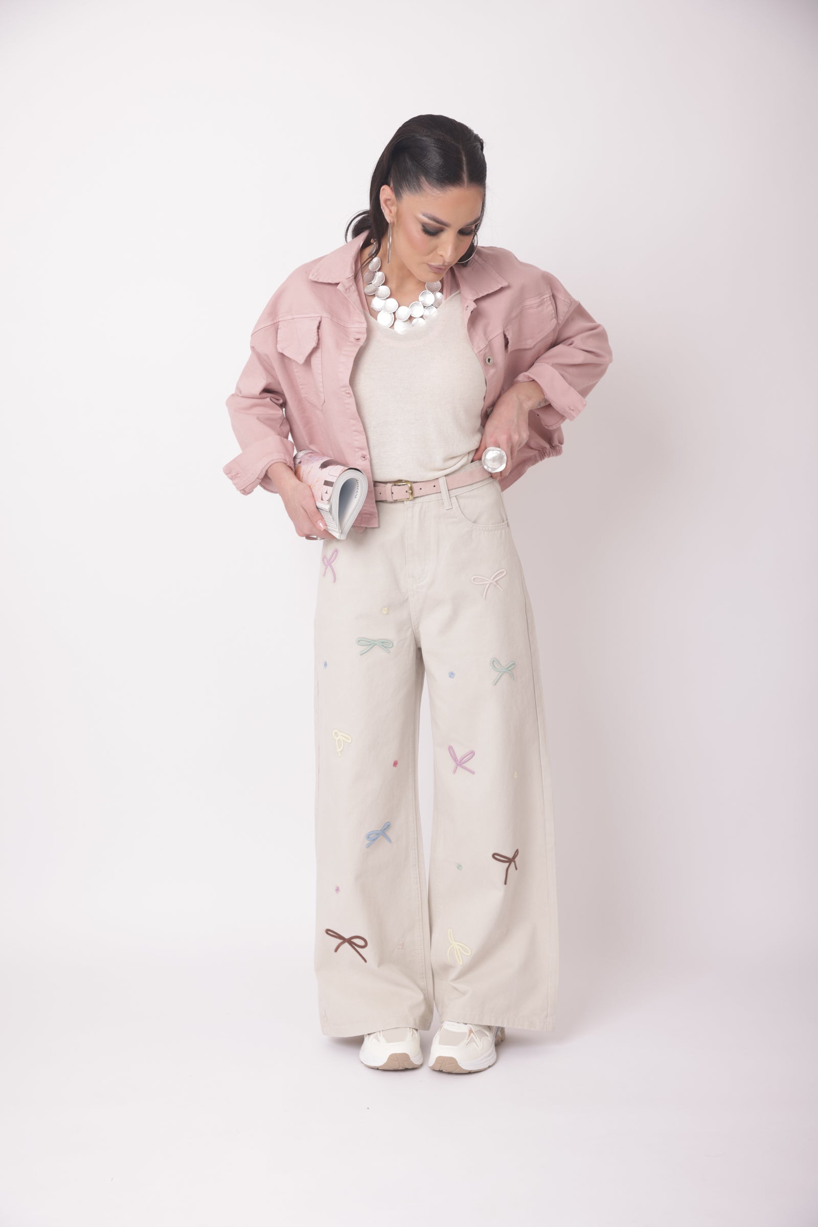 Pantalone Fiocchi beige chiaro|Colore:Beige chiaro
