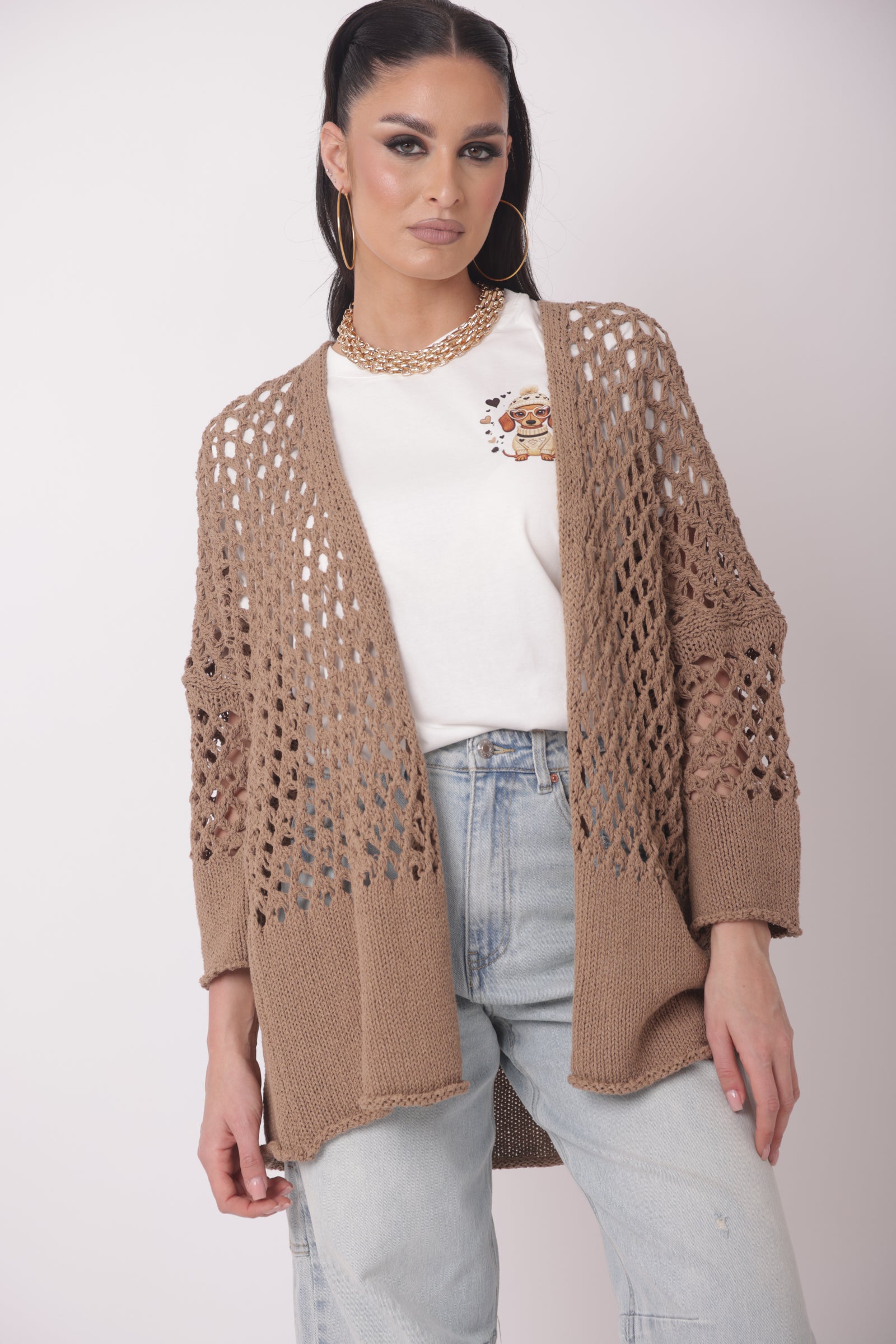 Cardigan Helda cacao|Colore:Cacao