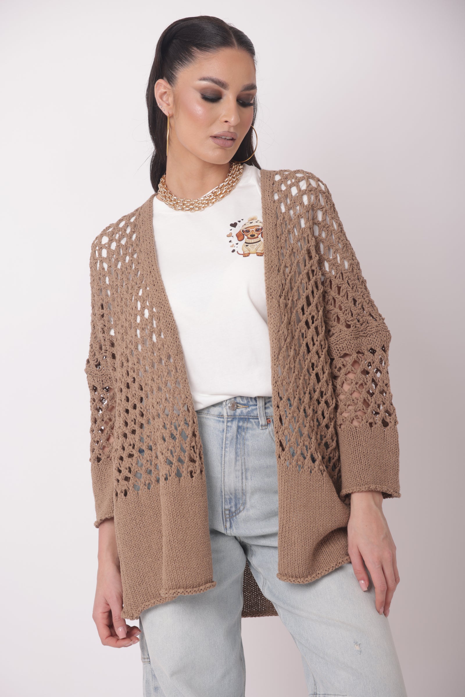 Cardigan Helda cacao|Colore:Cacao