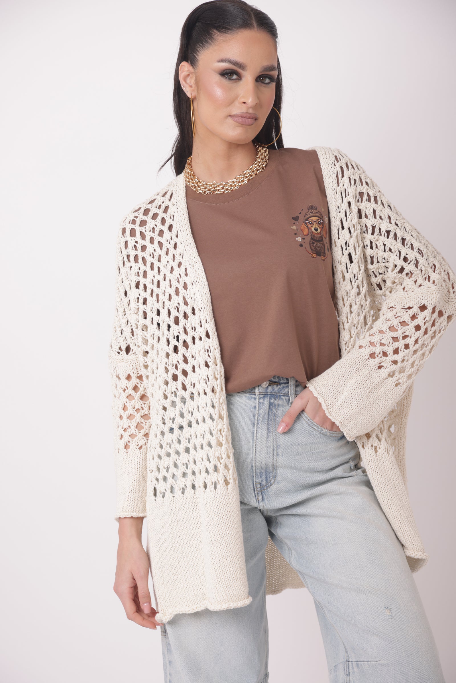 Cardigan Helda burro|Colore:Burro