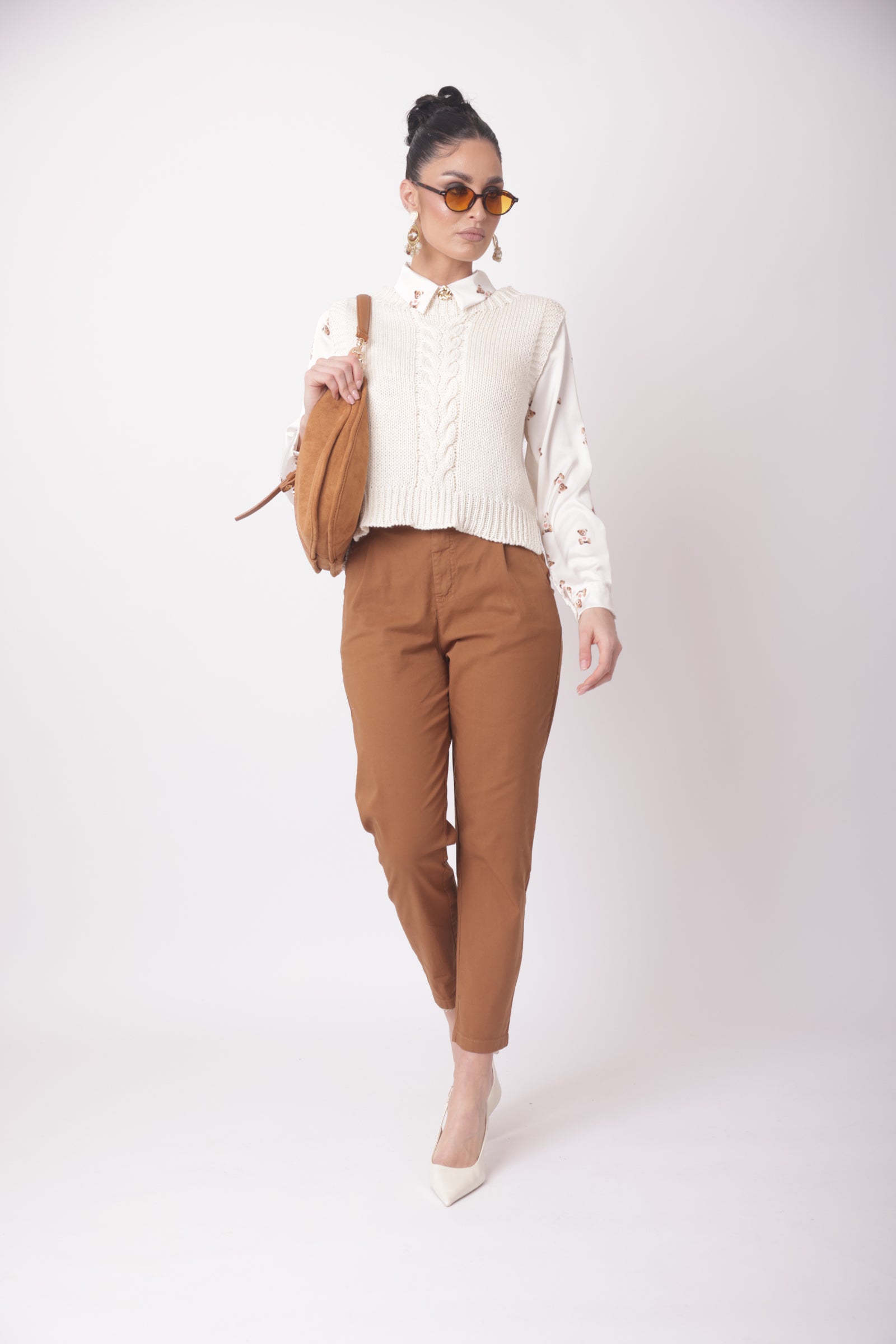 Pantalone Asia tabacco|Colore:Tabacco