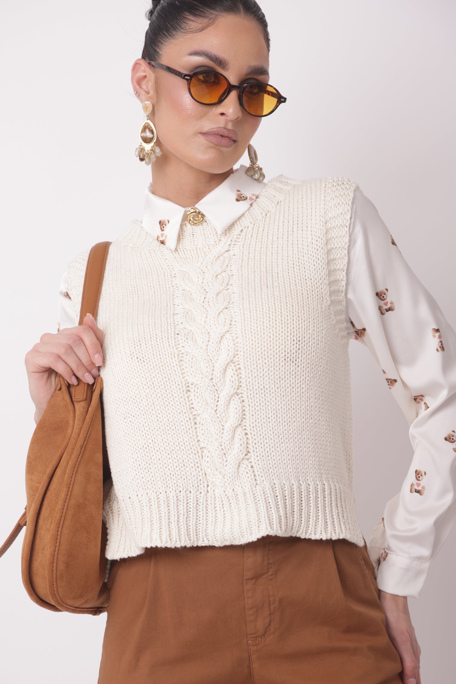 Gilet Tracy panna|Colore:Panna