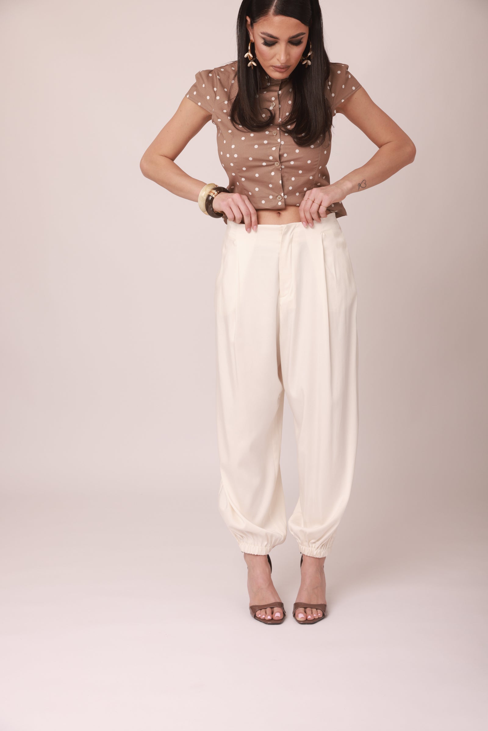 Pantalone Morgana panna|Colore:Panna