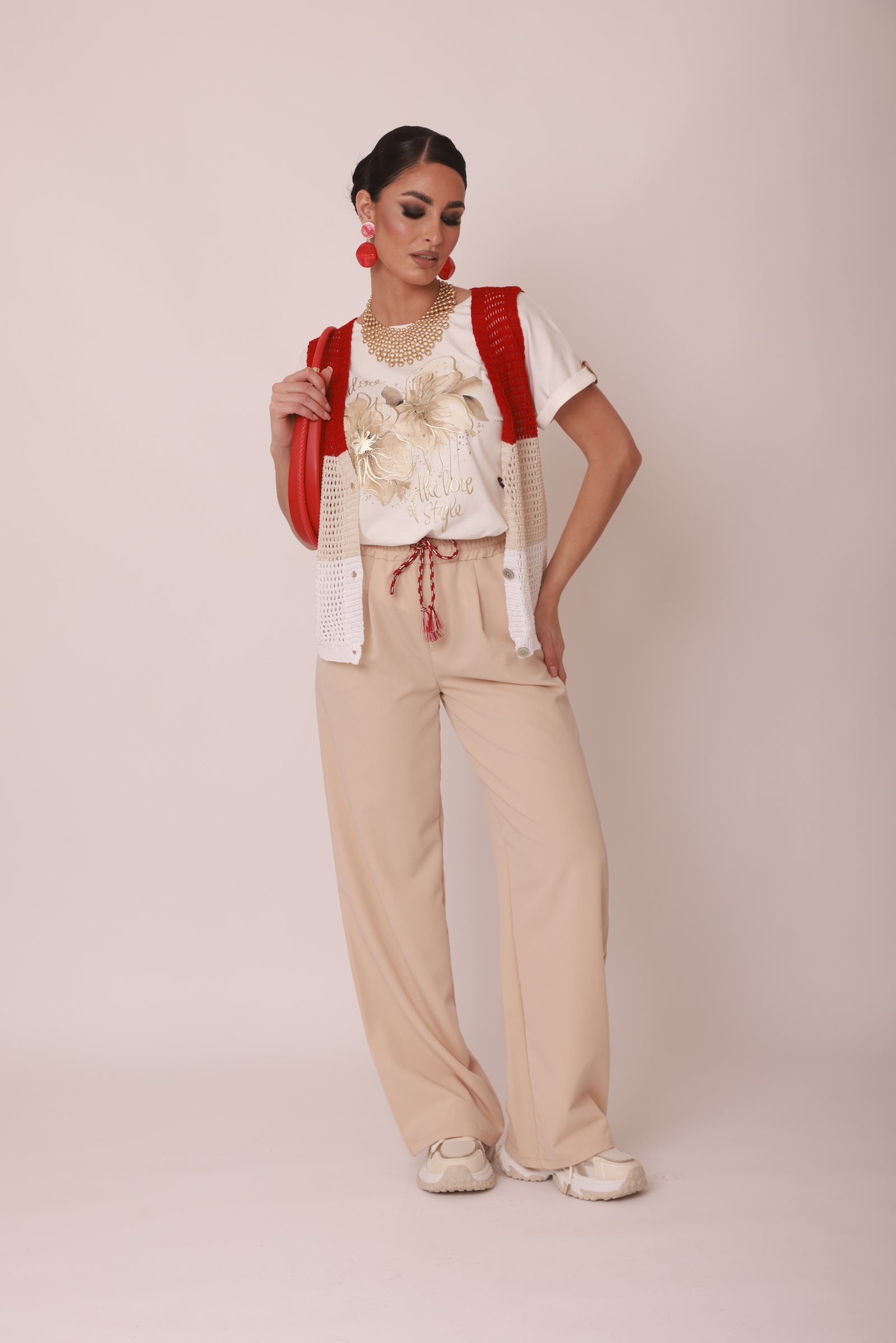 Pantalone Tessa beige chiaro|Colore:Beige chiaro