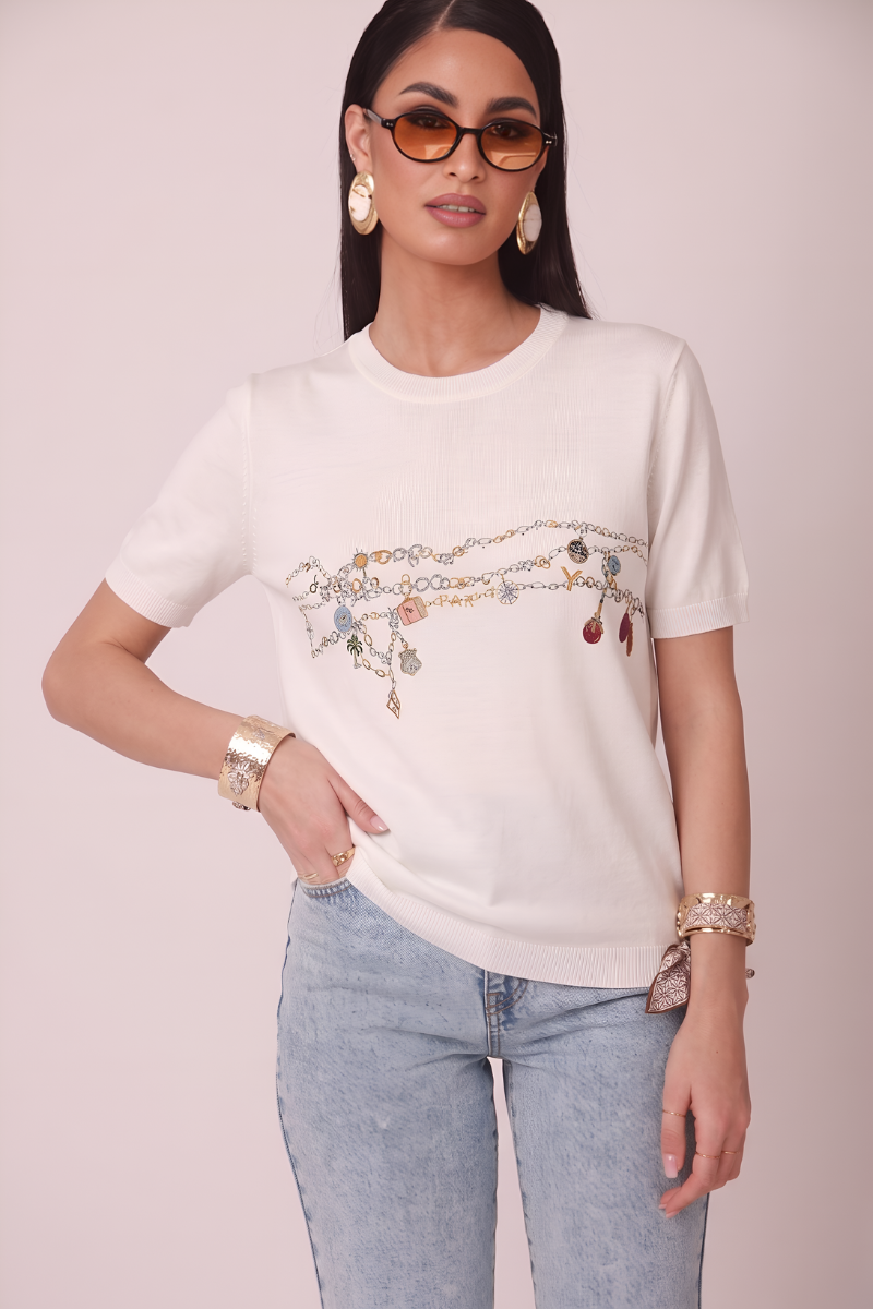 Maglia Filo Paris bianco|Colore:Bianco