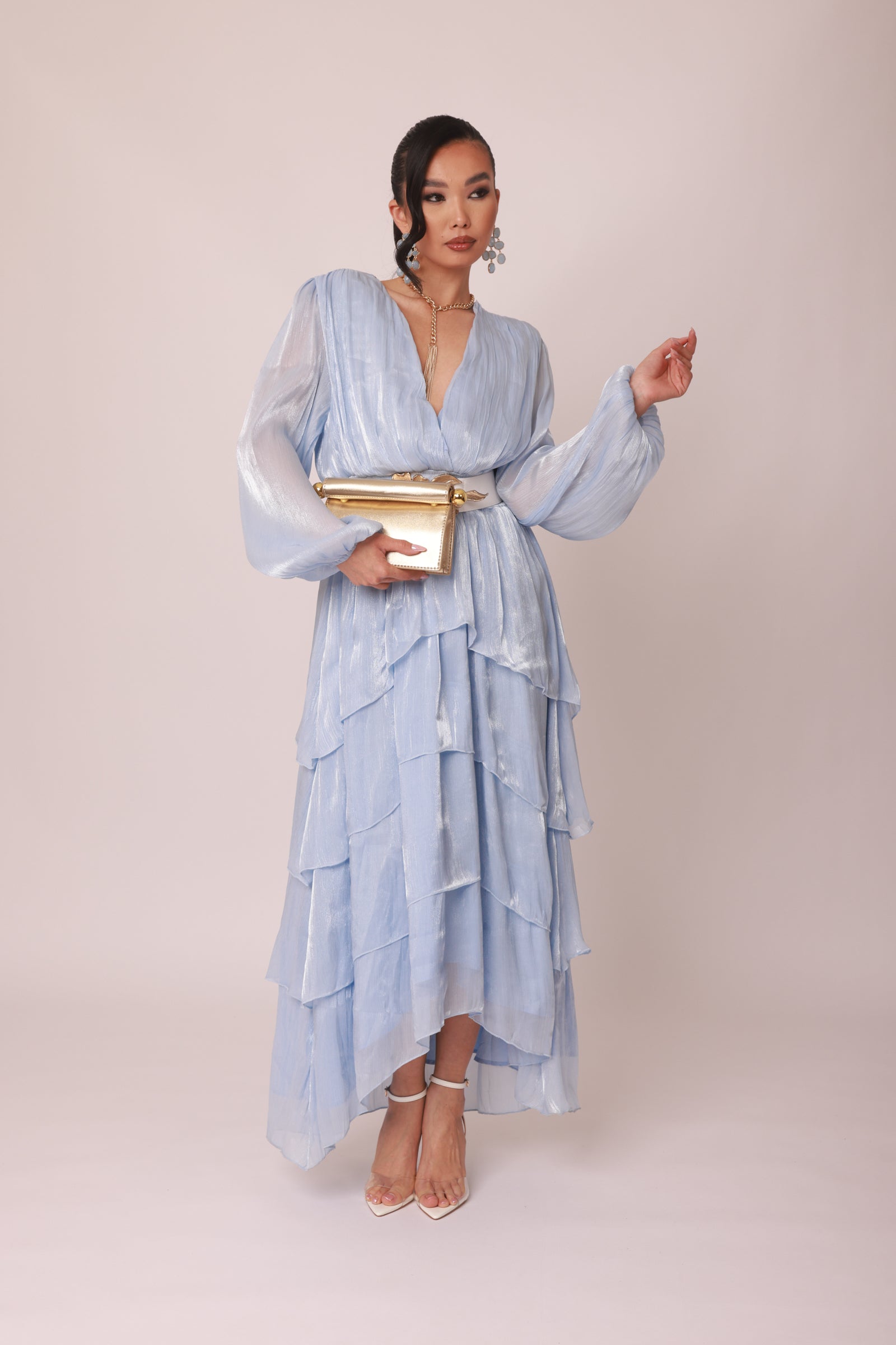 Abito Elegance Paris Azzurro|Colore:Azzurro