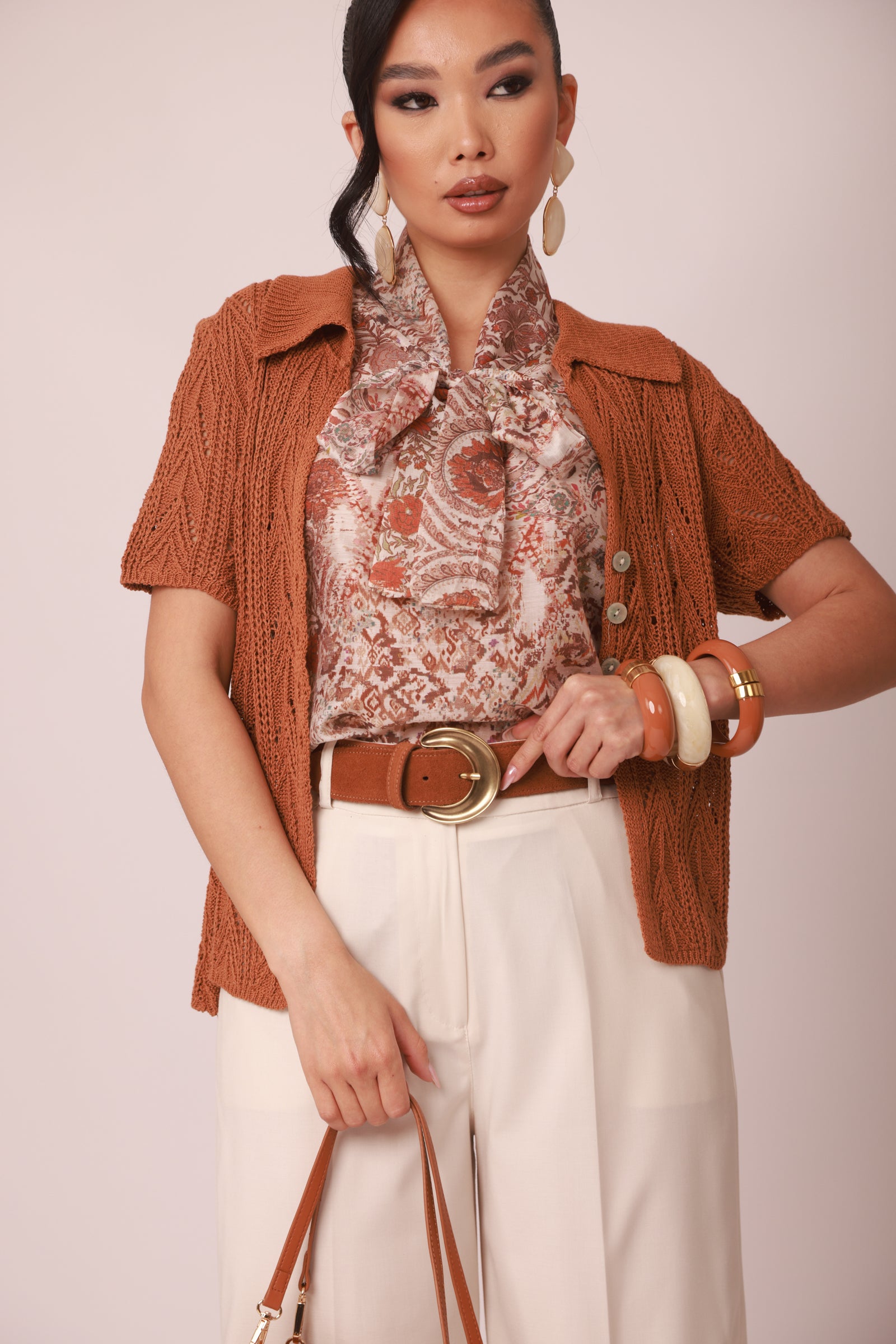 Cardigan Ambra cacao|Colore:Cacao