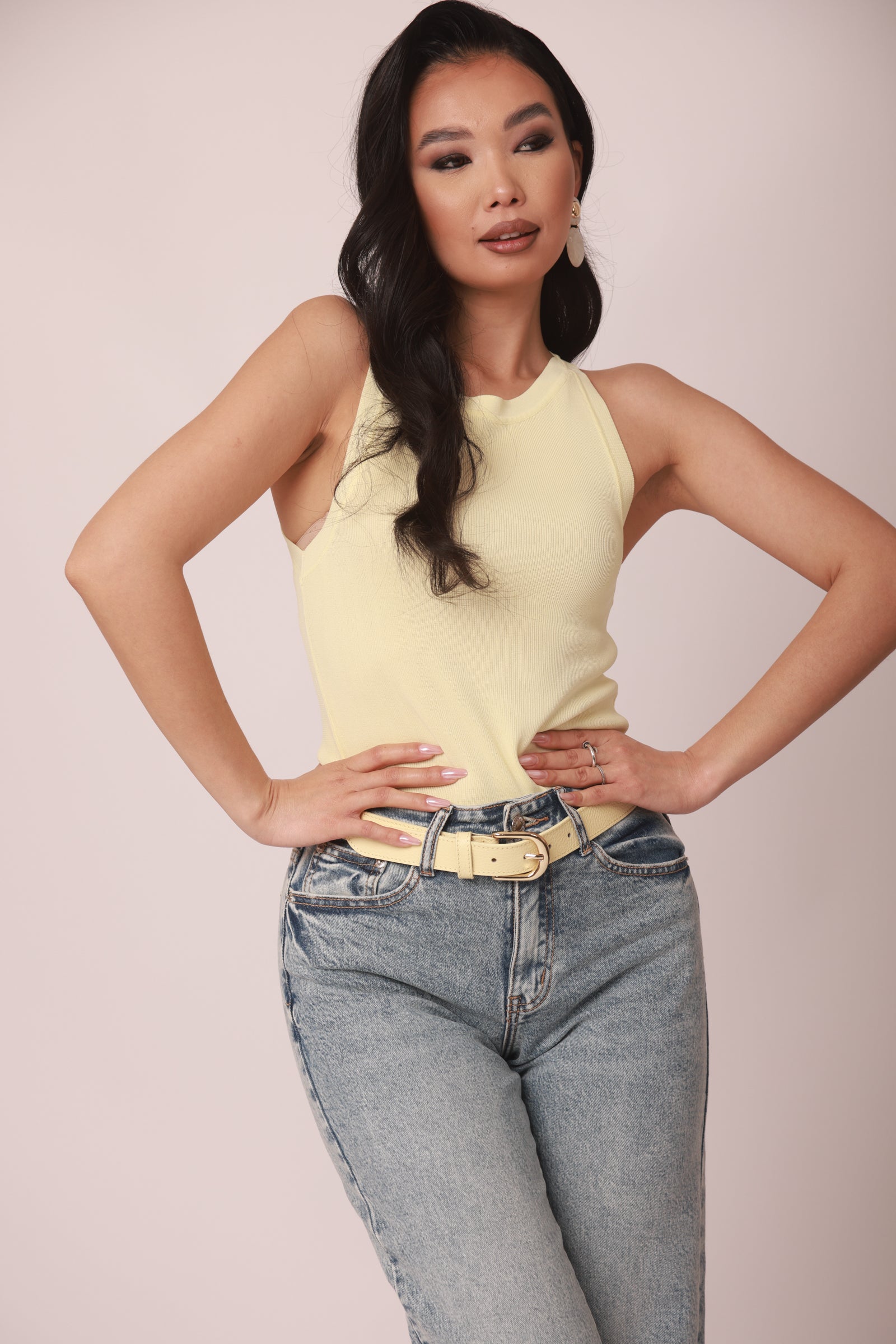 Top Scollo Americano giallo|Colore:Giallo