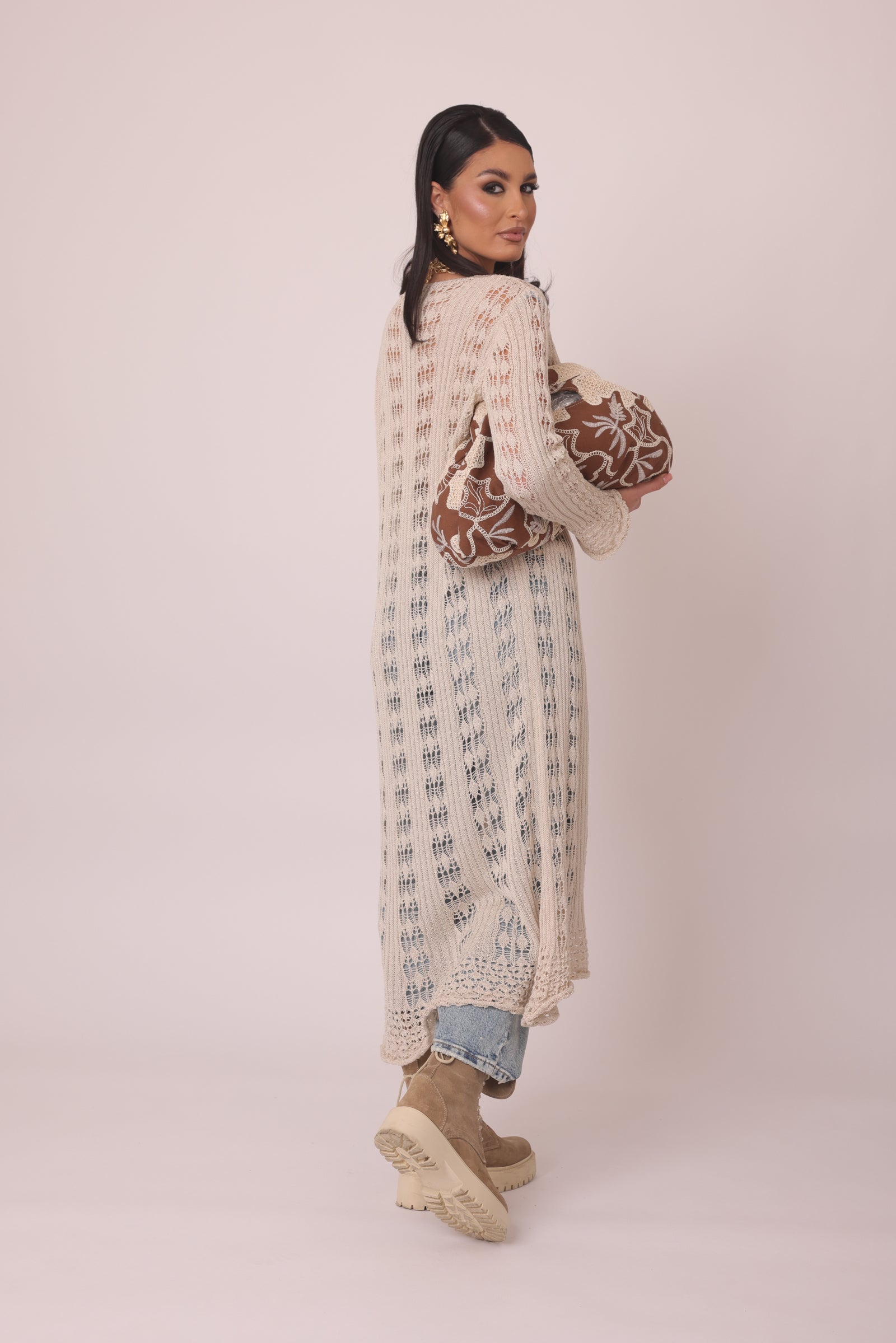 Cardigan Lungo Elisabeth beige|Colore:Beige