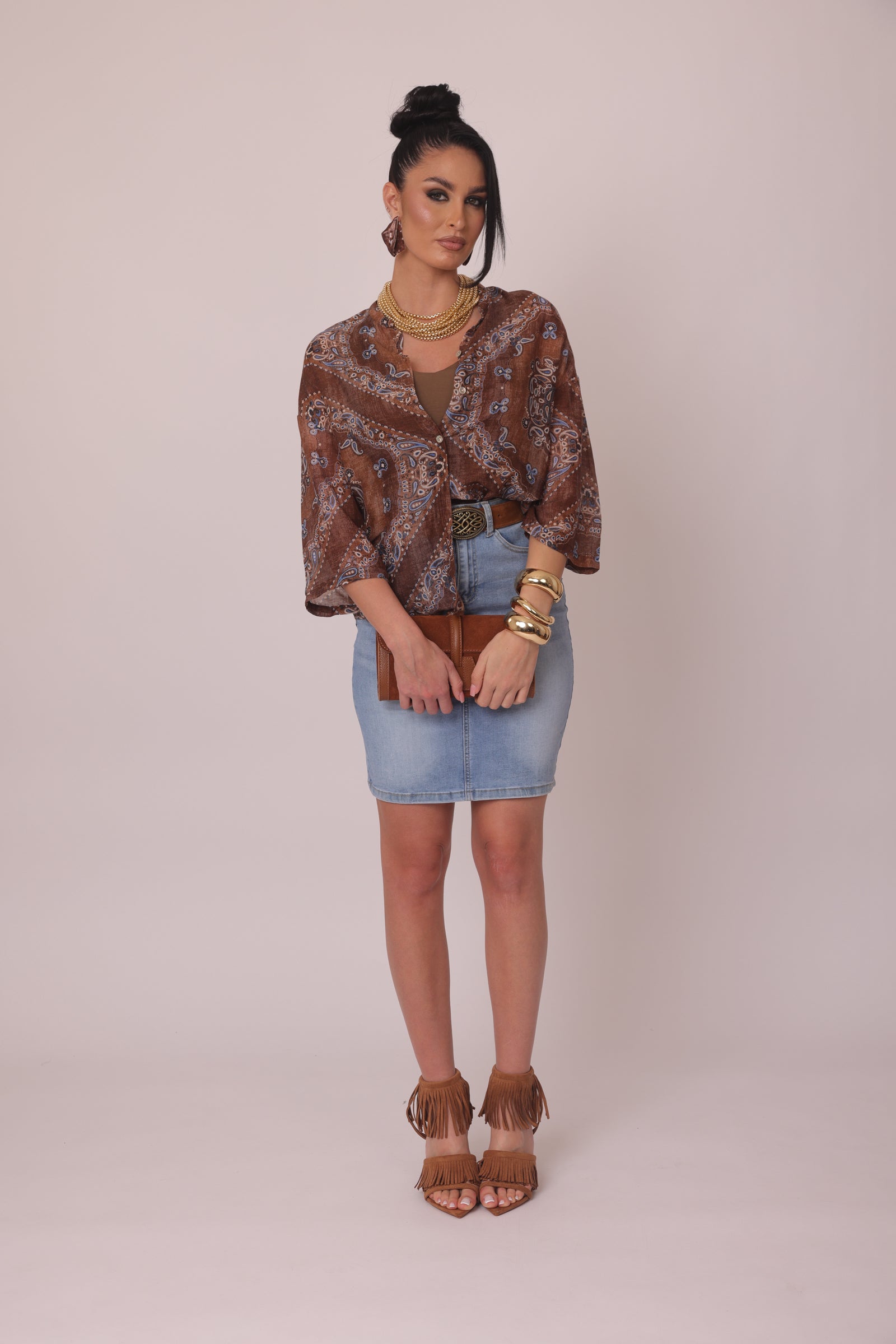 Gonna Grace denim chiaro|Colore:Denim chiaro