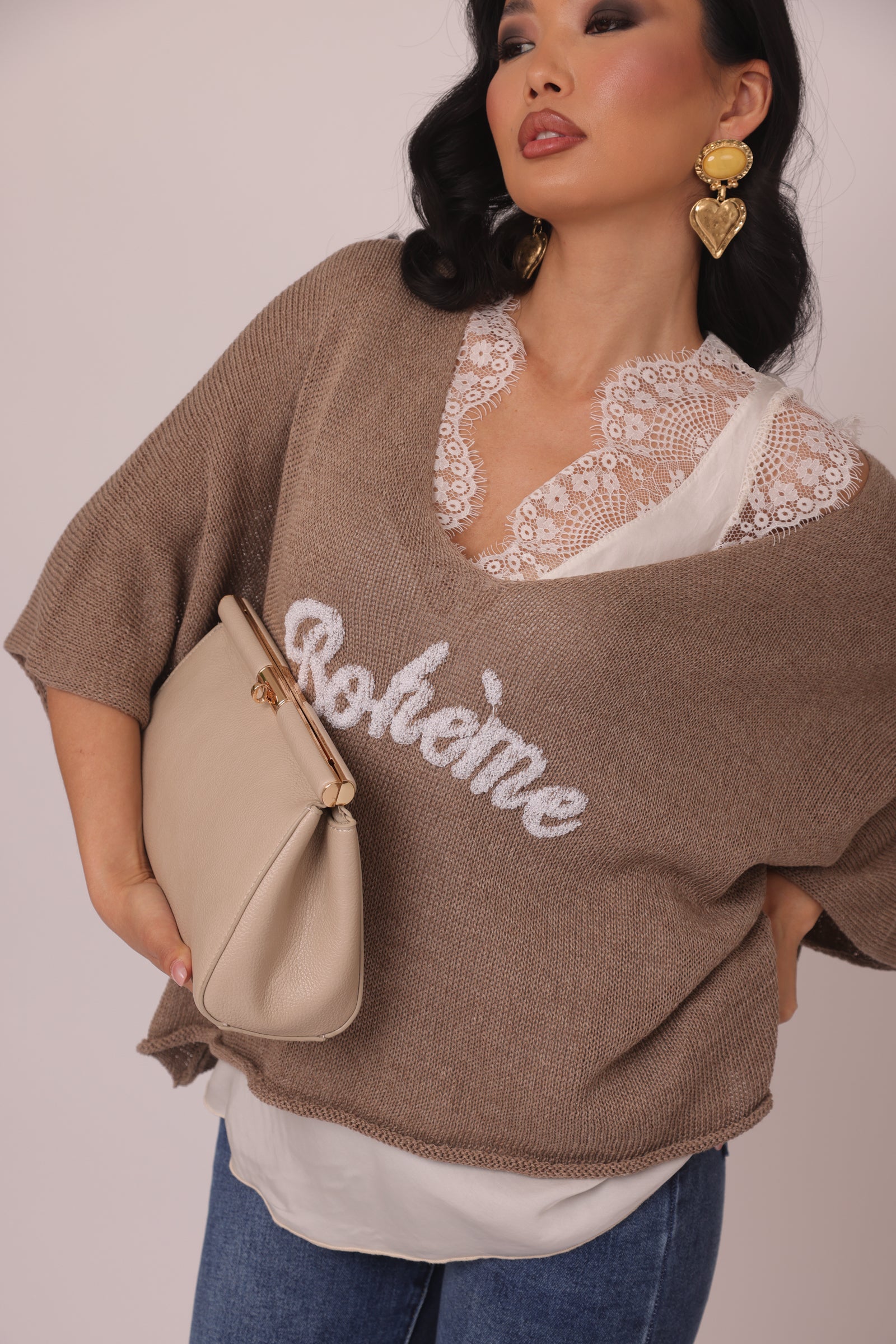 Maglia Boheme cacao|Colore:Cacao