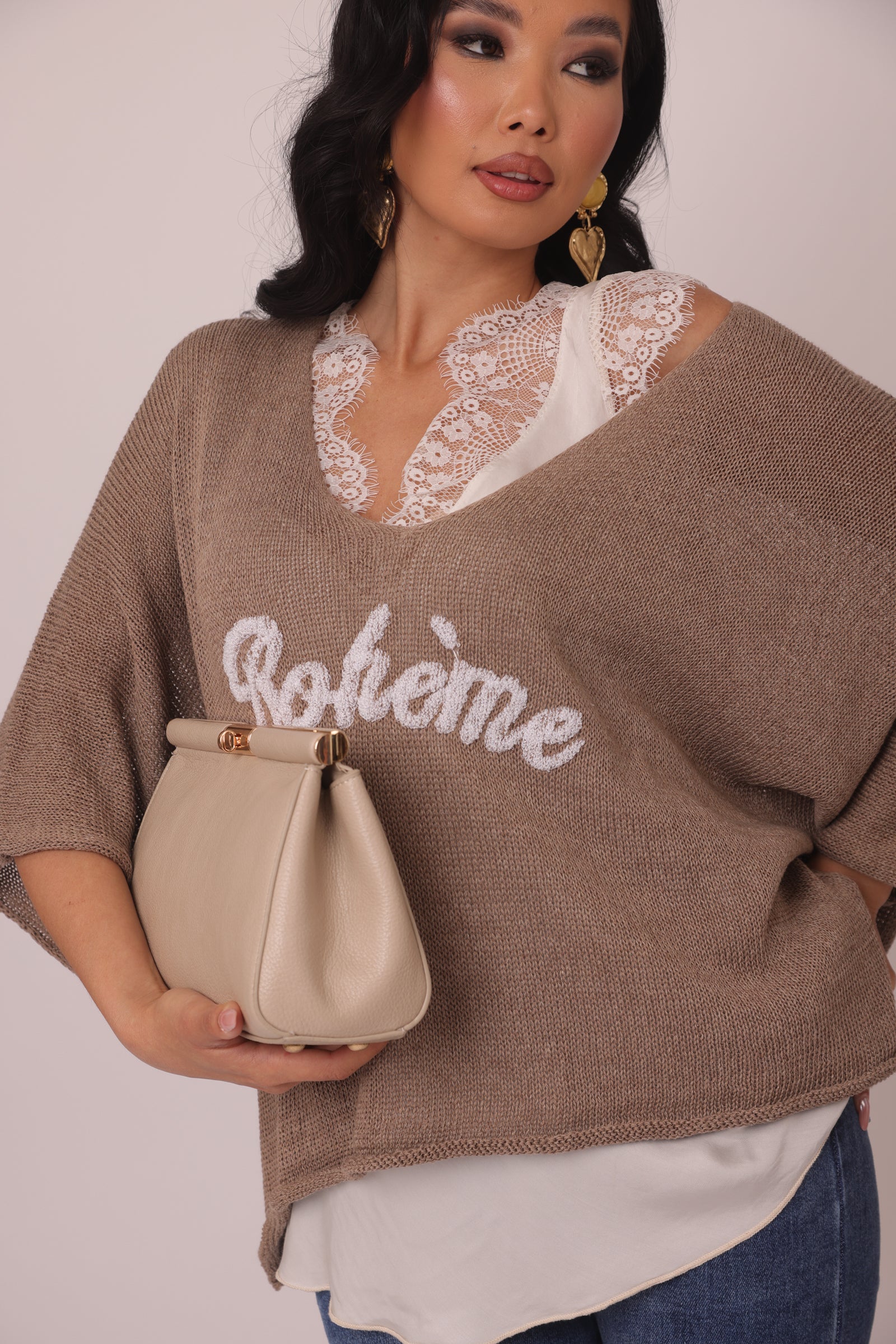Maglia Boheme cacao|Colore:Cacao