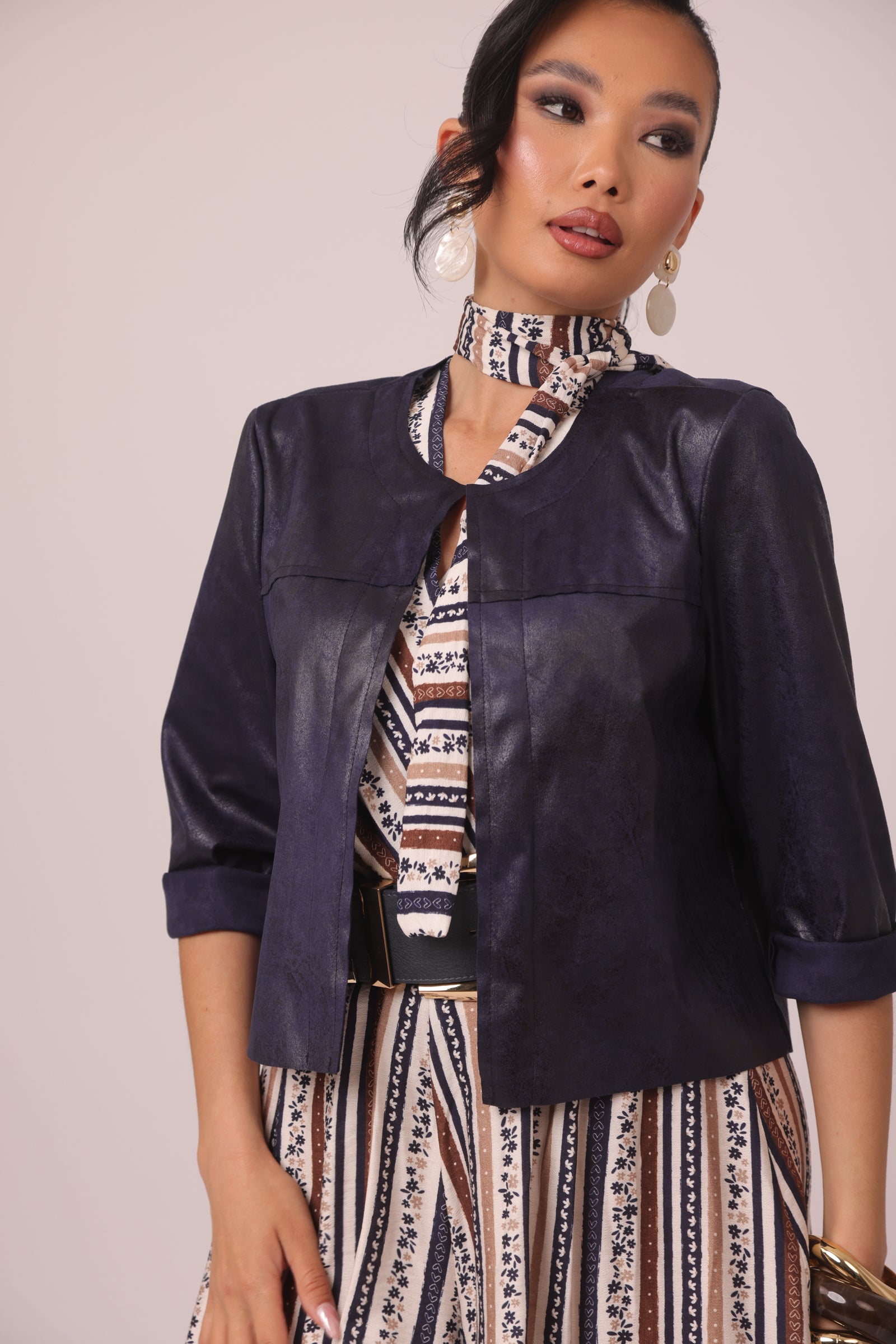 bolerino Corto Nabuk Blu|Colore:Blu