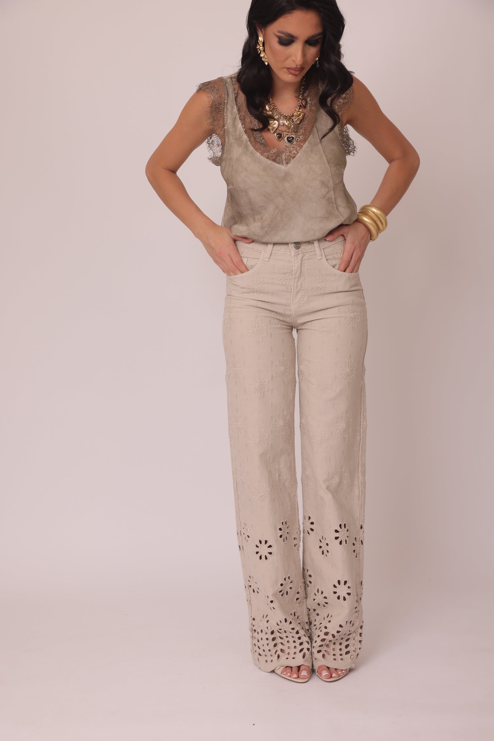 Pantalone Lulu beige|Colore:Beige