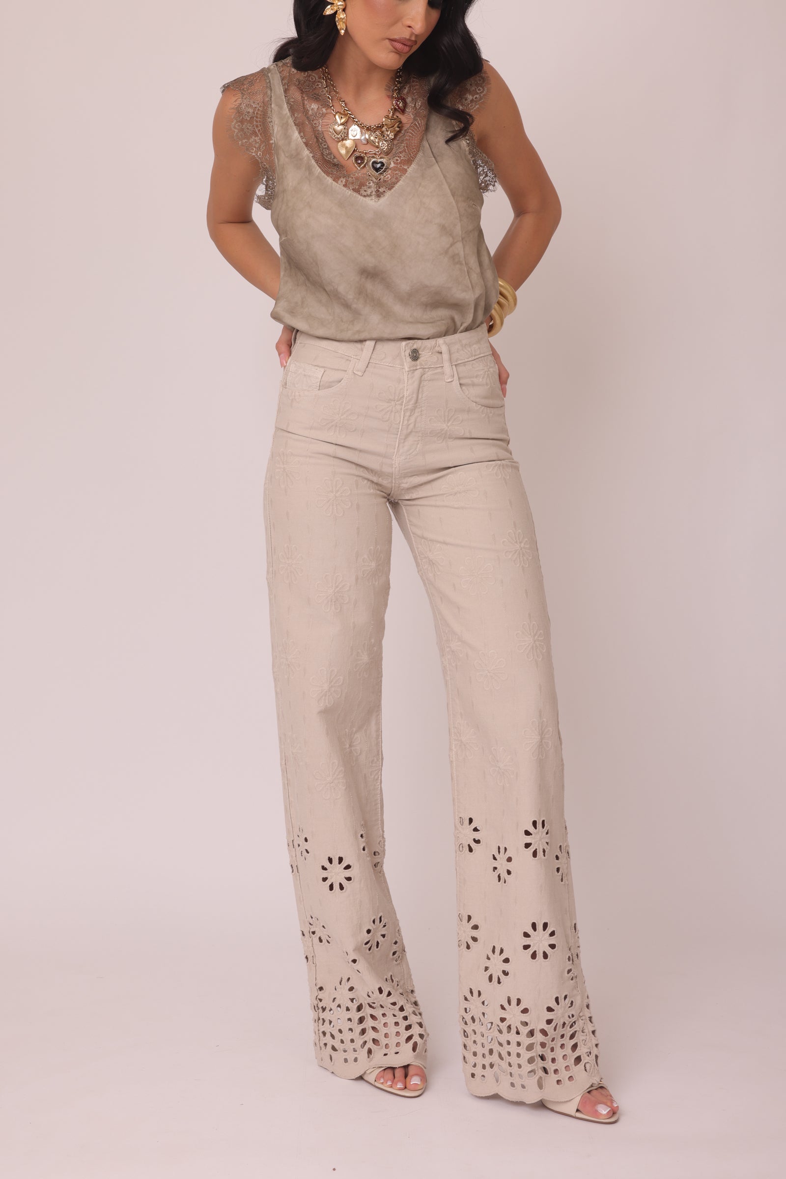 Pantalone Lulu beige|Colore:Beige