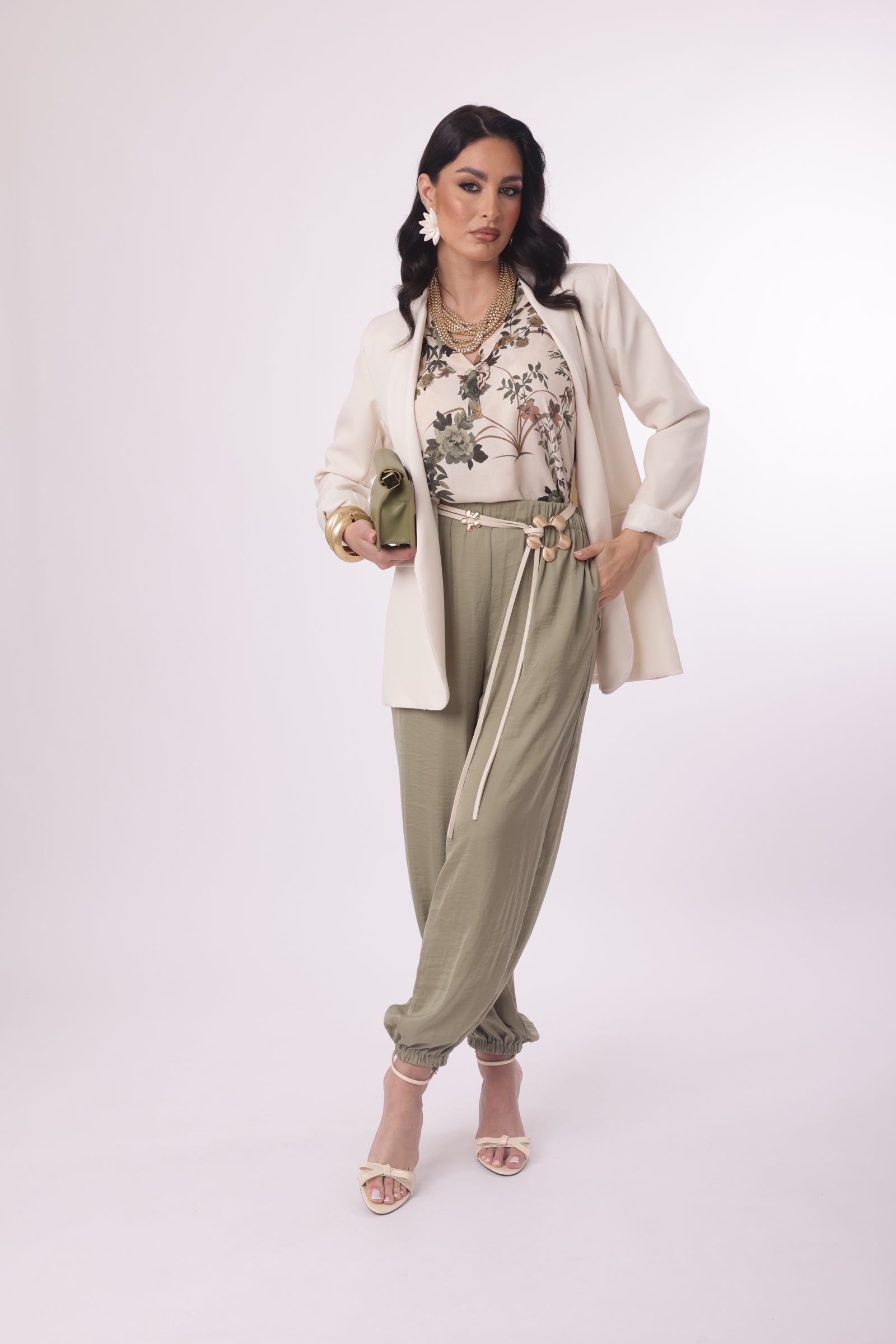 Pantalone Jasmine verde salvia|Colore:Verde salvia