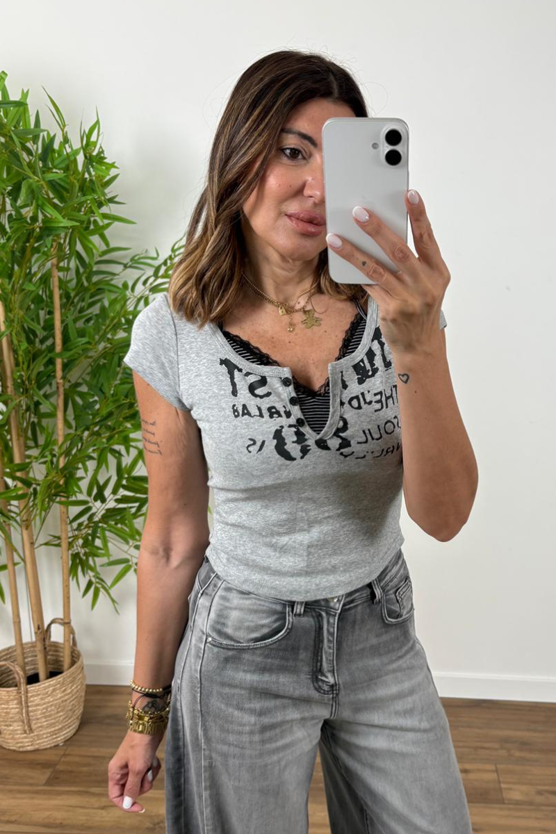 Maglia Dual grigio|Colore:Grigio