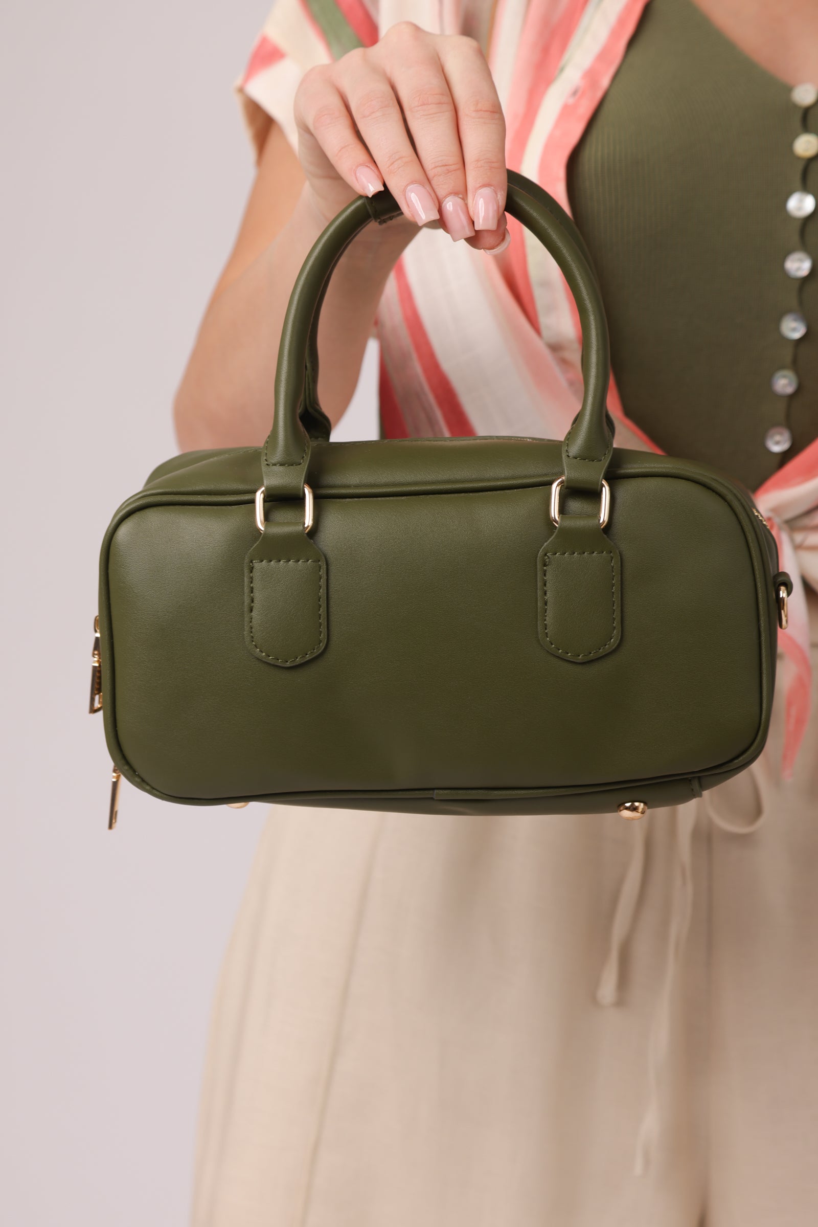 Bauletto City verde militare|Colore:Verde militare