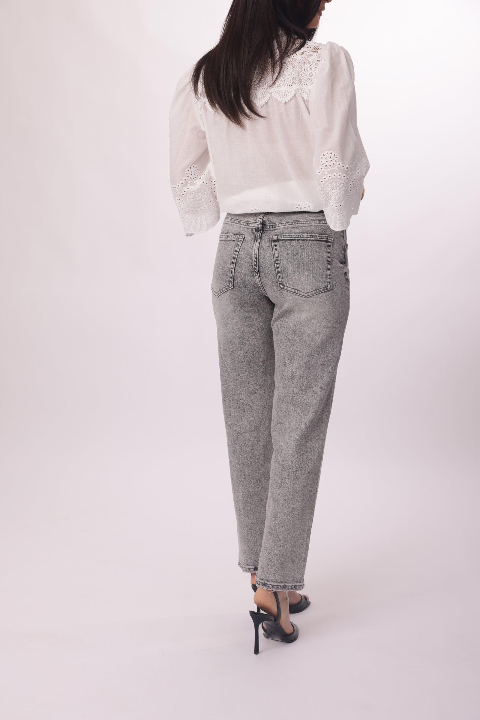 Jeans Wedgie Denim grigio|Colore:Denim grigio