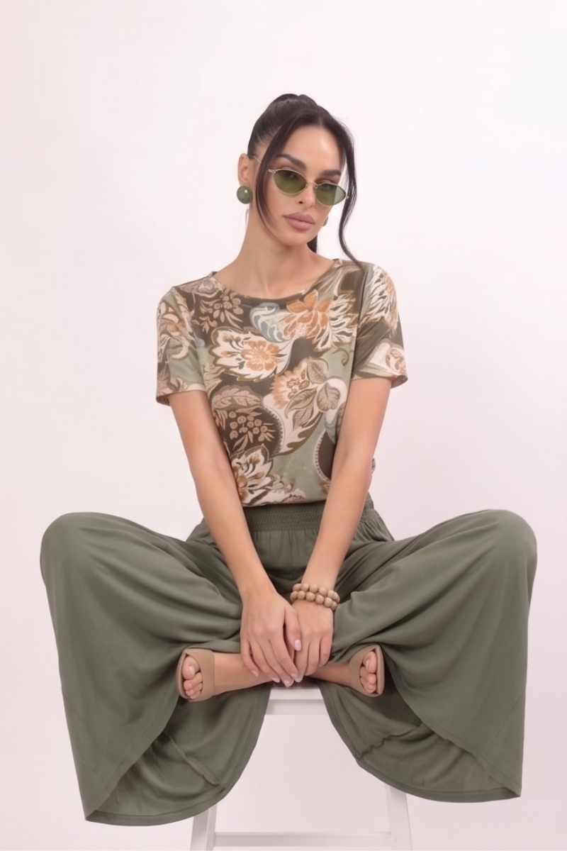 Maglia Scollo Barca Roxenne verde militare|Colore:Verde militare