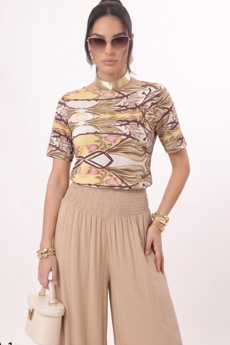 Maglia Scollo Braca Julie ocra|Colore:Ocra